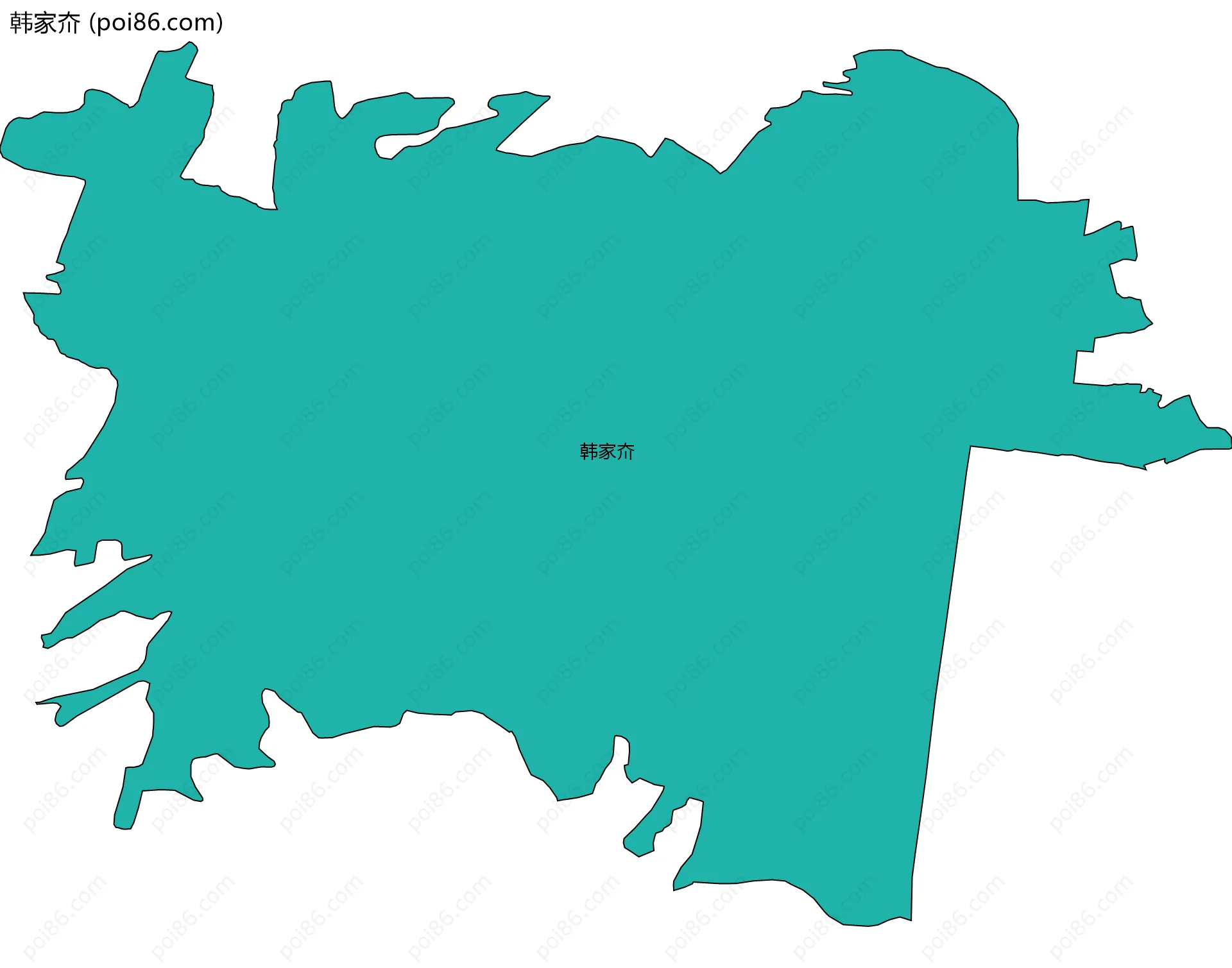 韩家夼边界地图