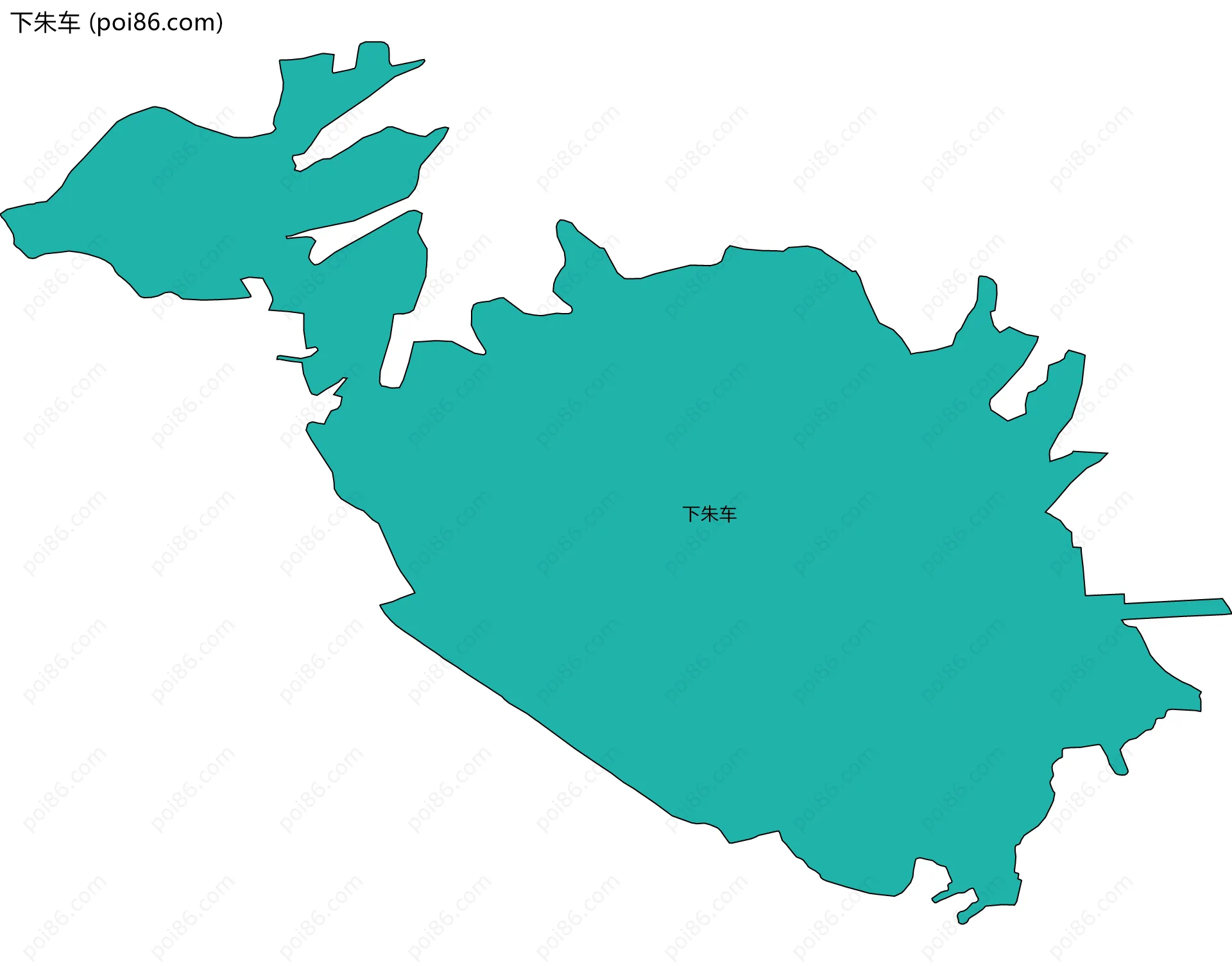 下朱车边界地图