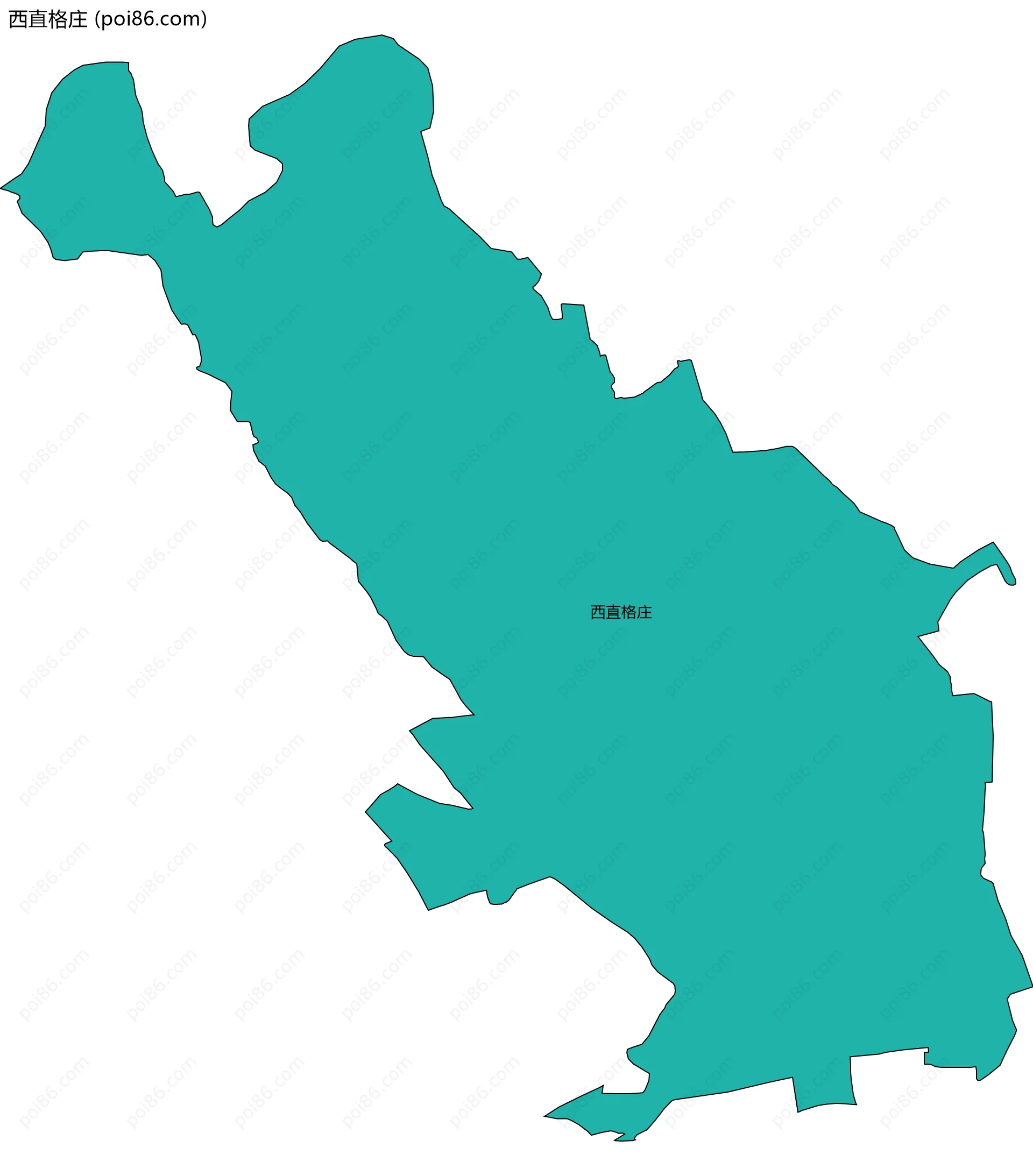 西直格庄边界地图