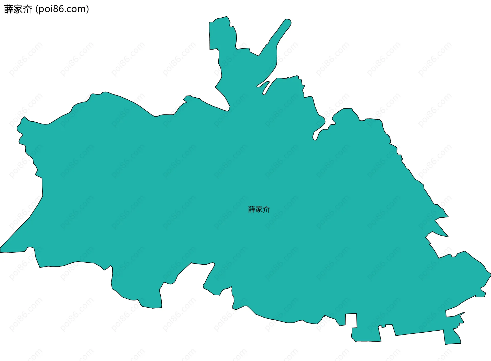 薛家夼边界地图