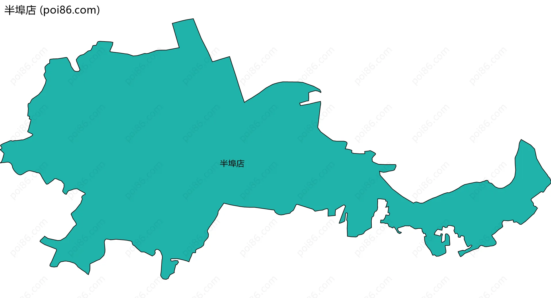 半埠店边界地图