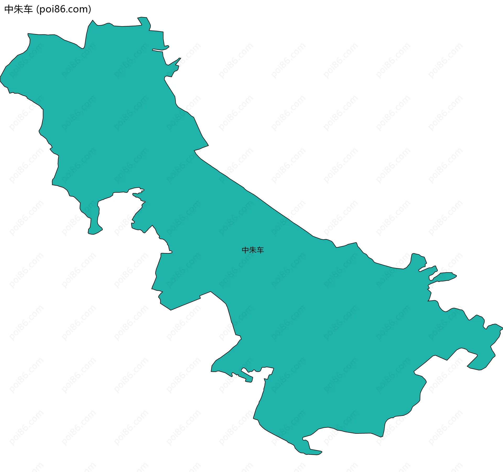 中朱车边界地图