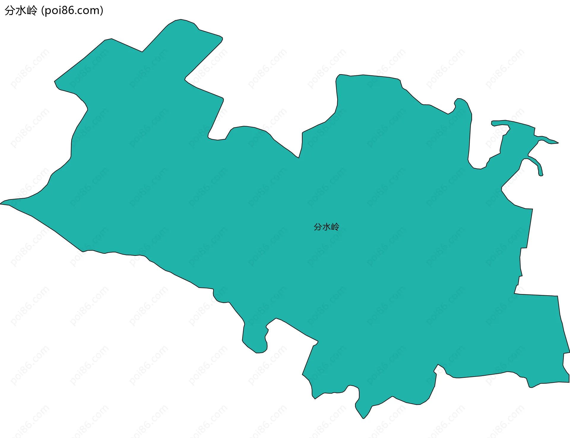 分水岭边界地图