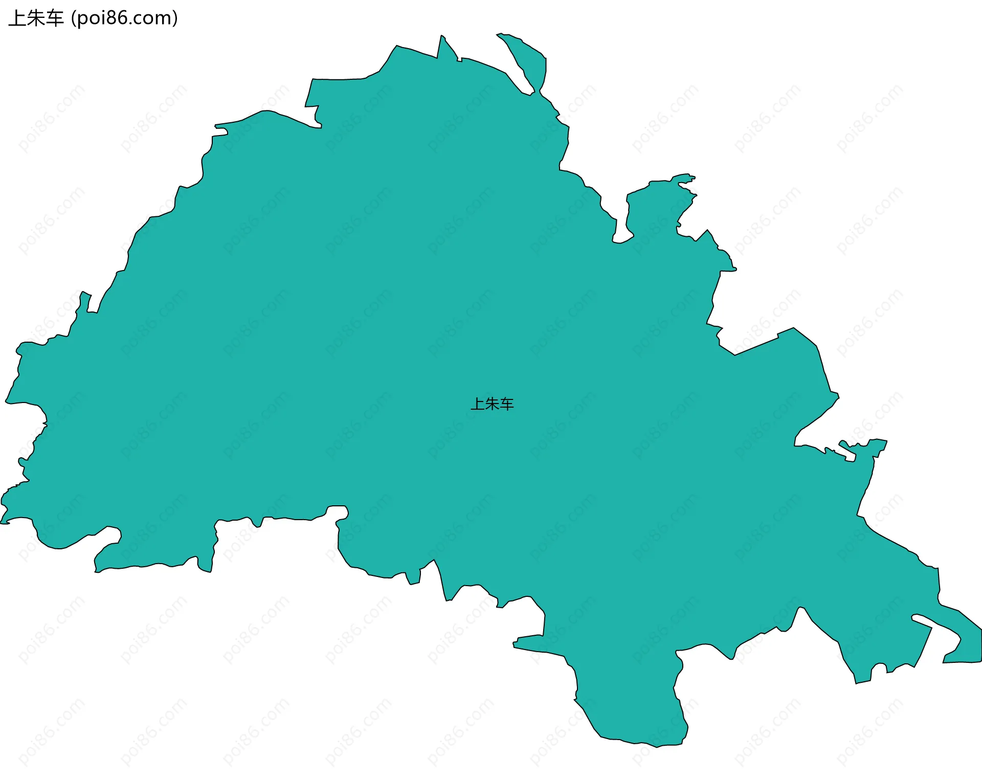 上朱车边界地图
