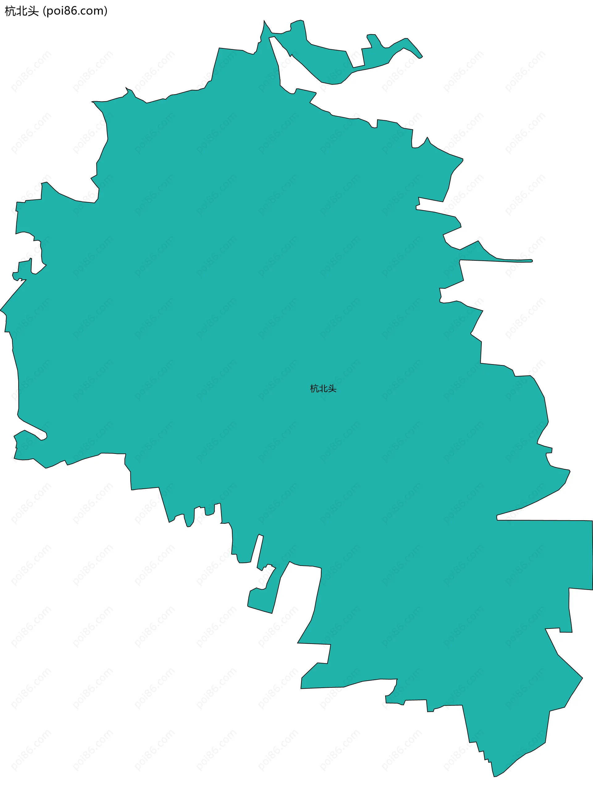 杭北头边界地图