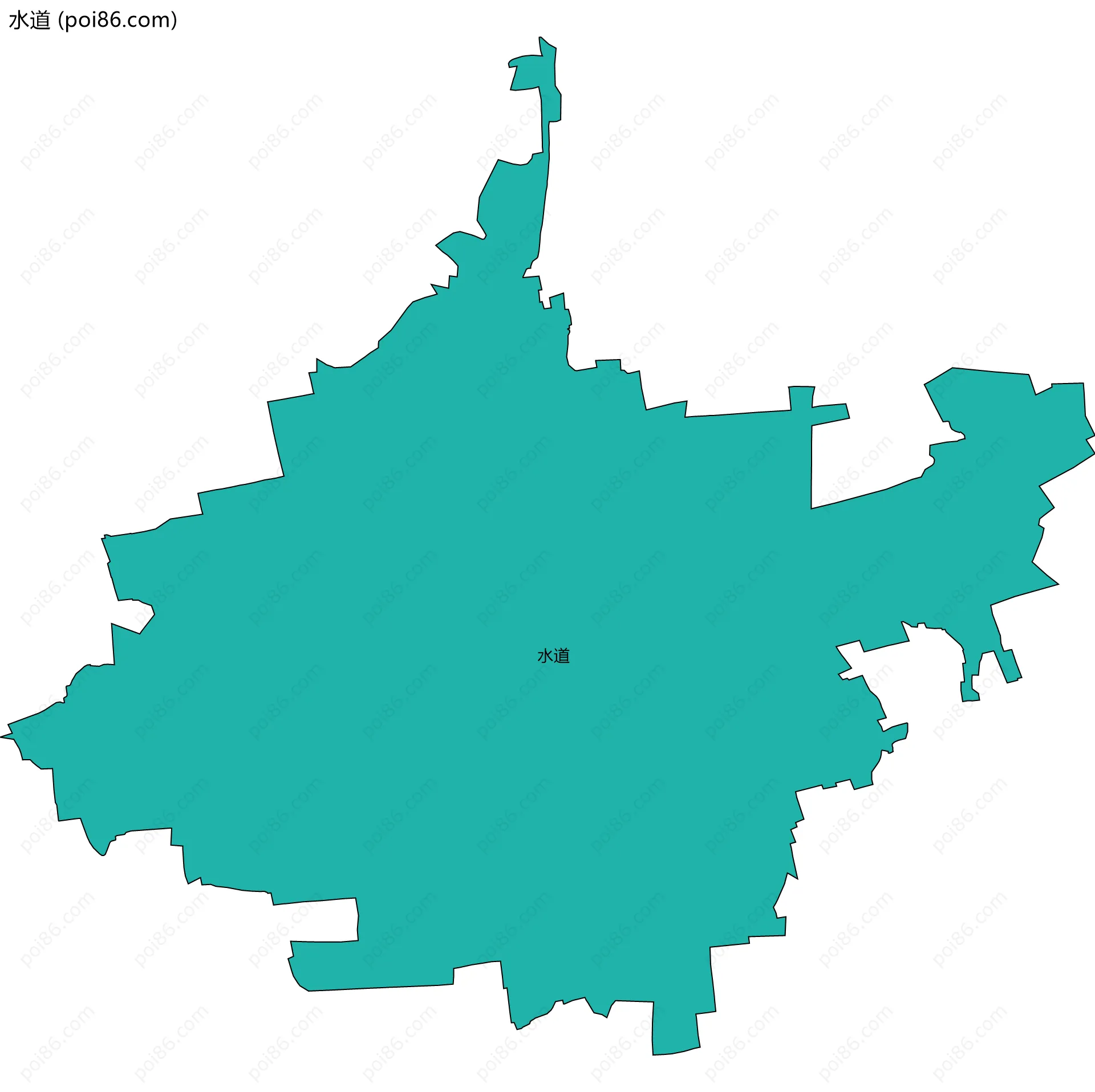 水道边界地图