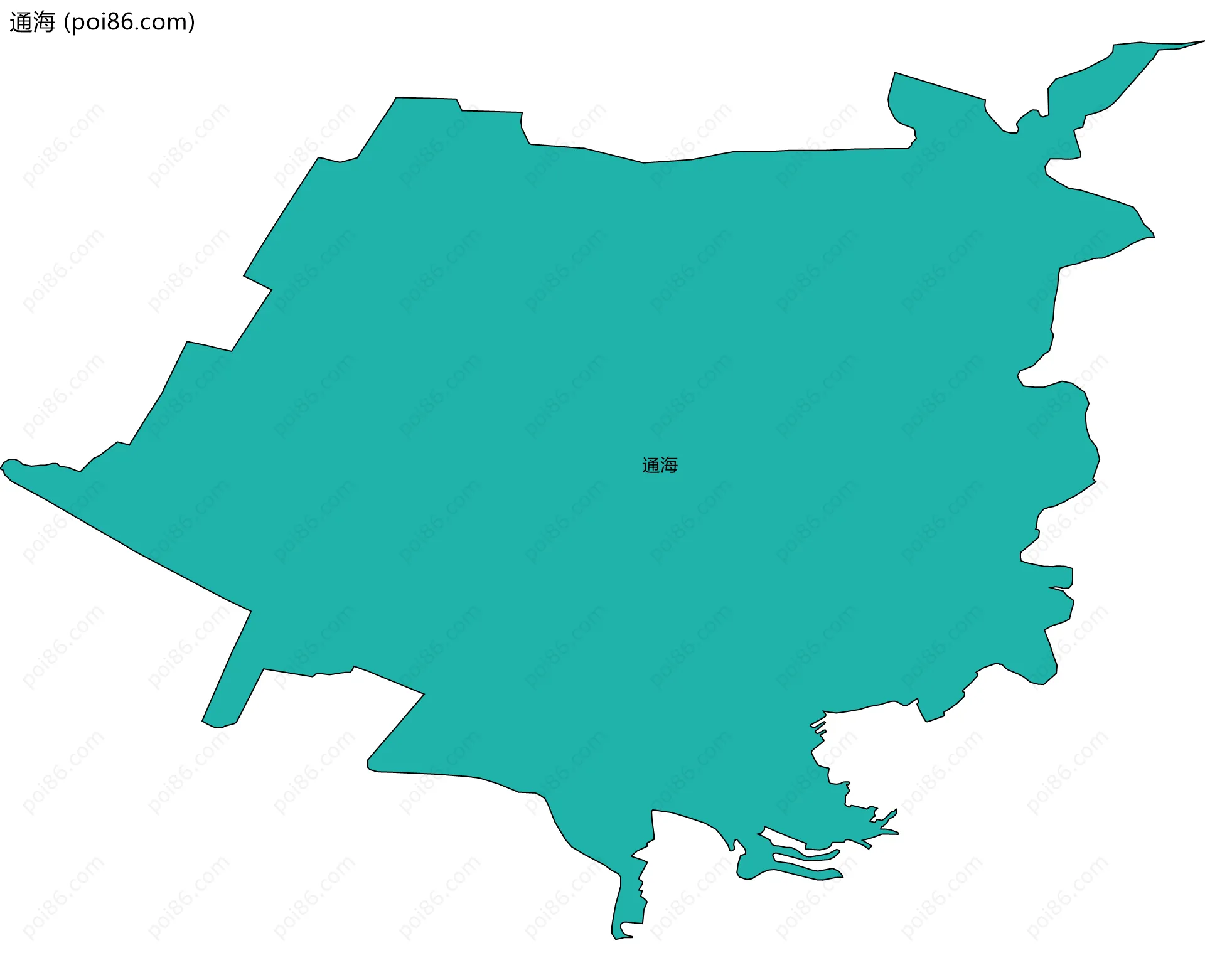 通海边界地图