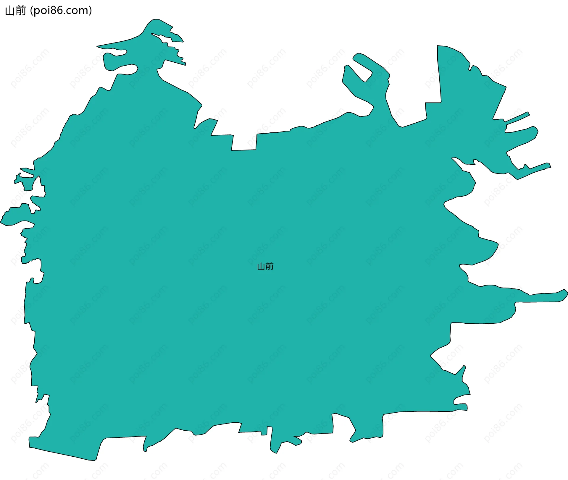 山前边界地图