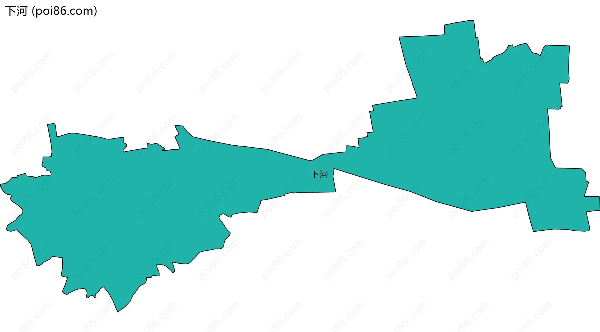 下河边界地图