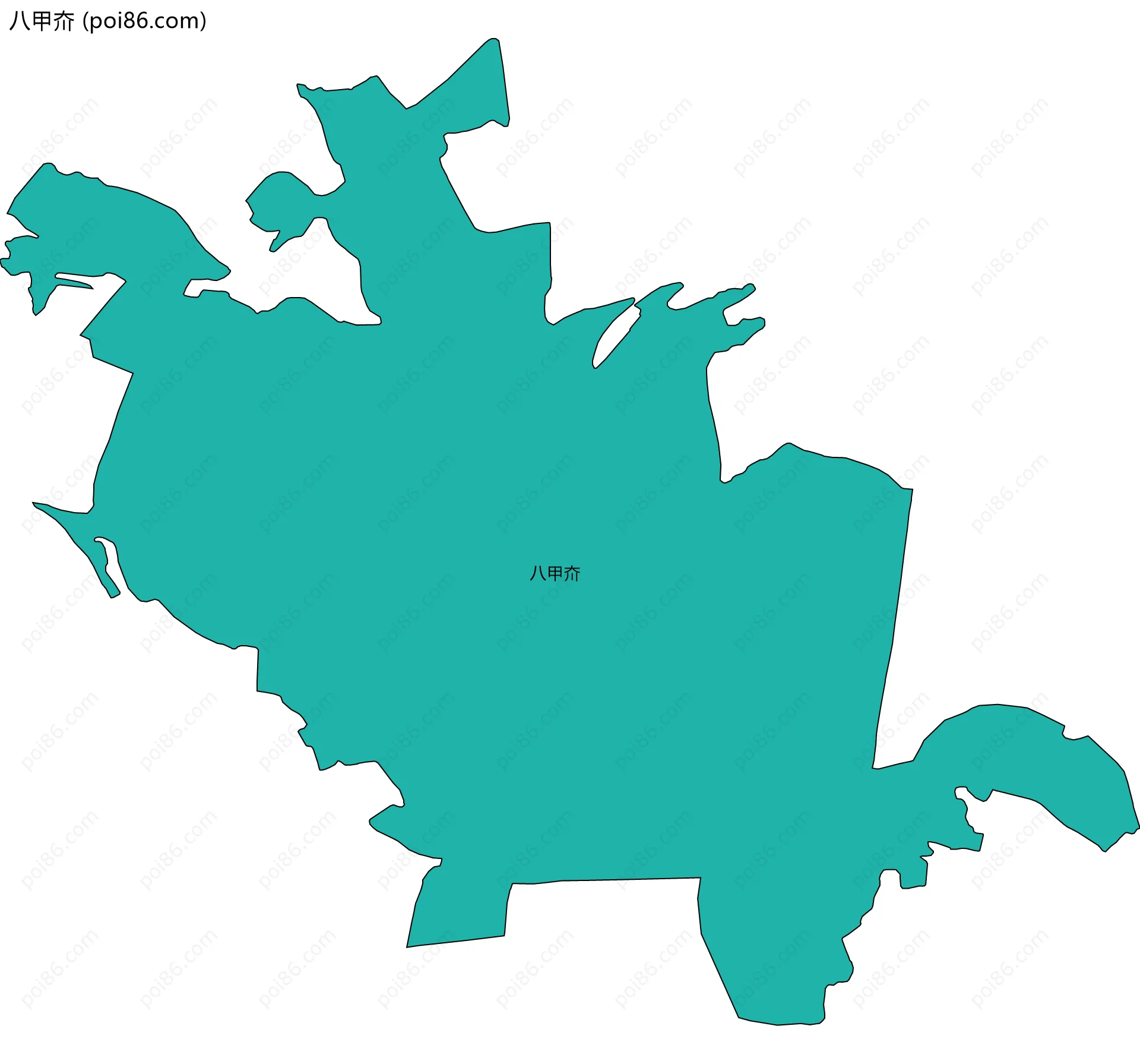 八甲夼边界地图