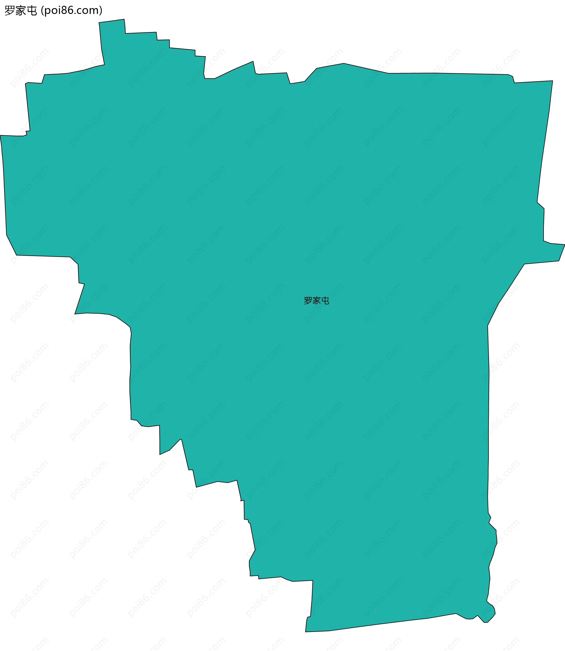 罗家屯边界地图