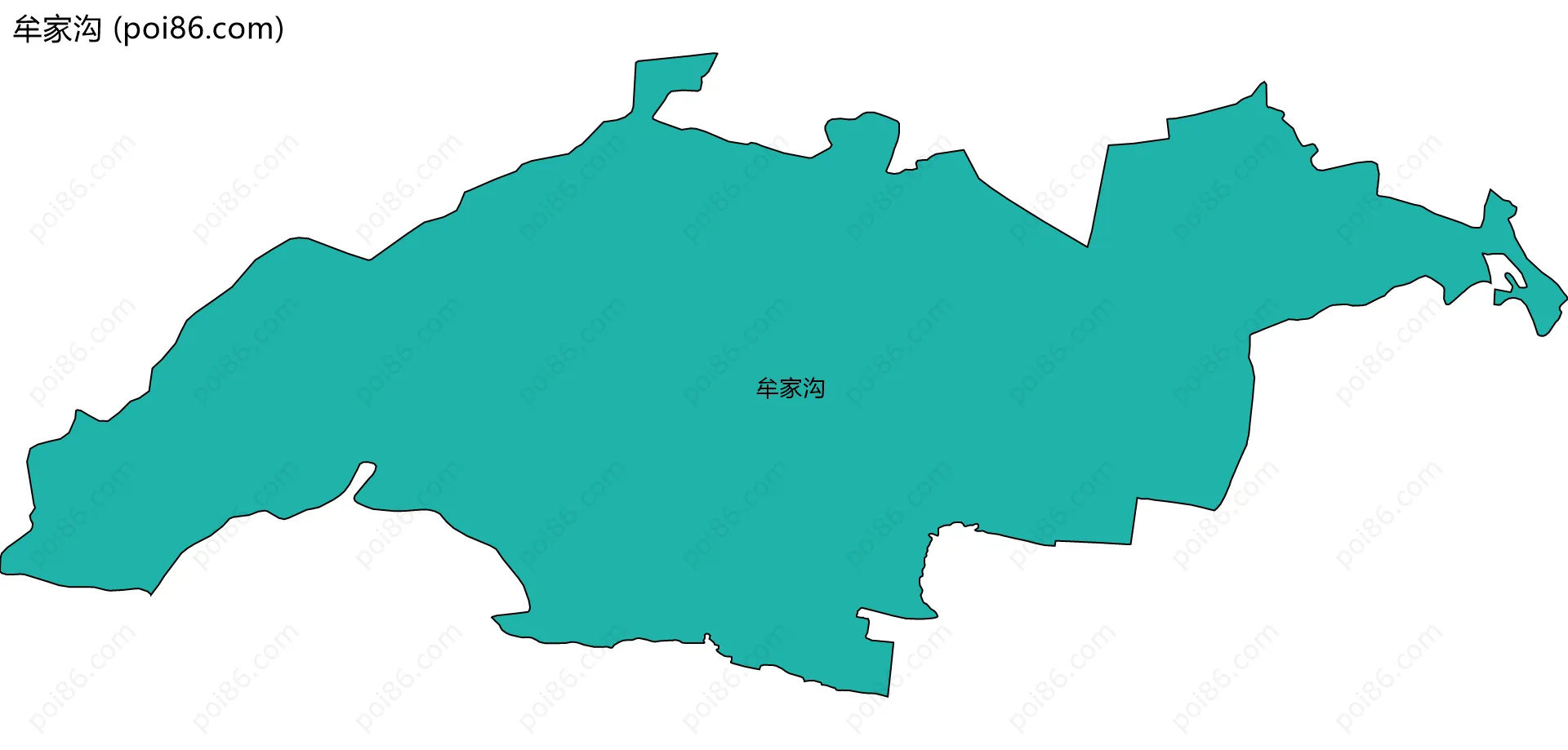 牟家沟边界地图