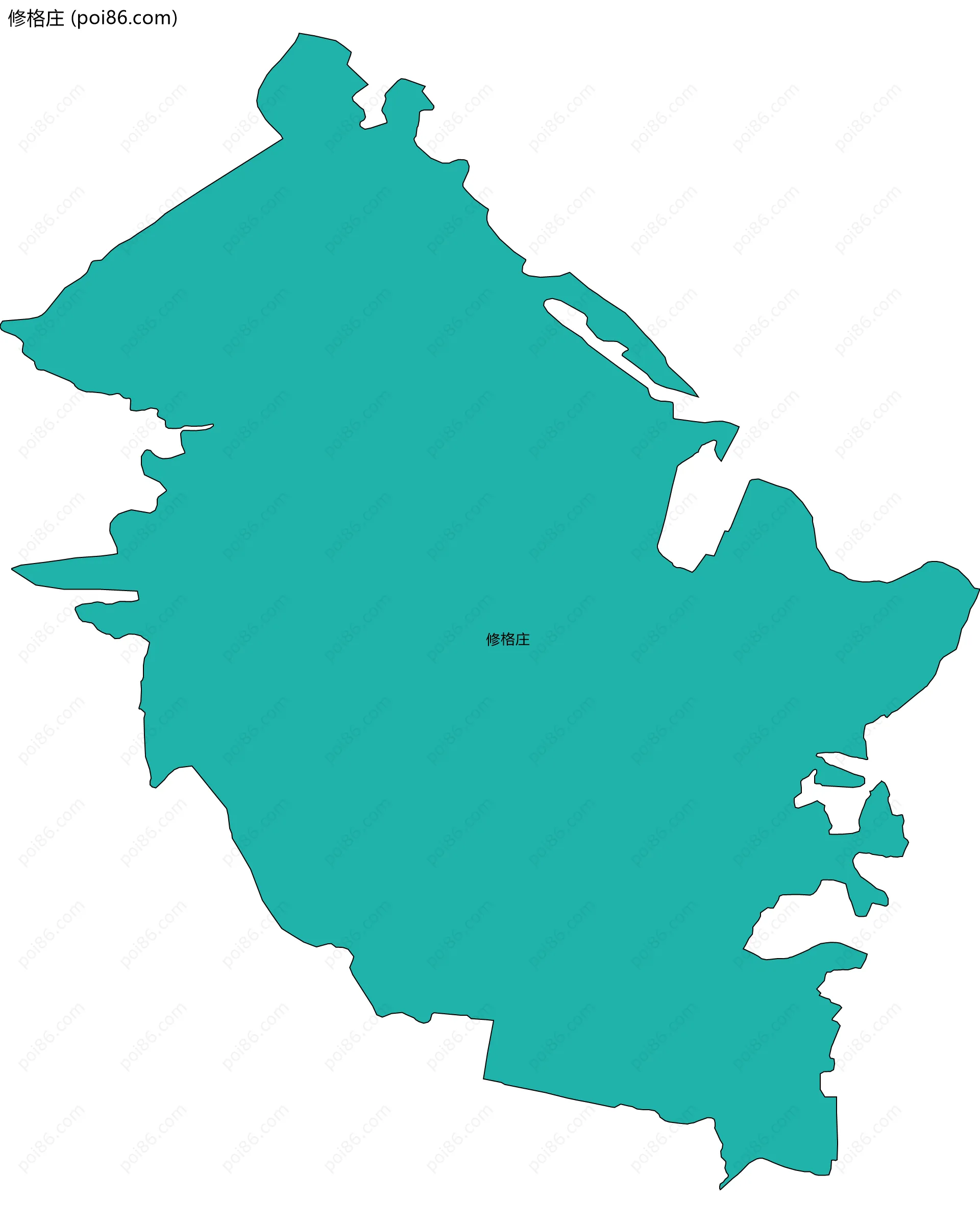 修格庄边界地图