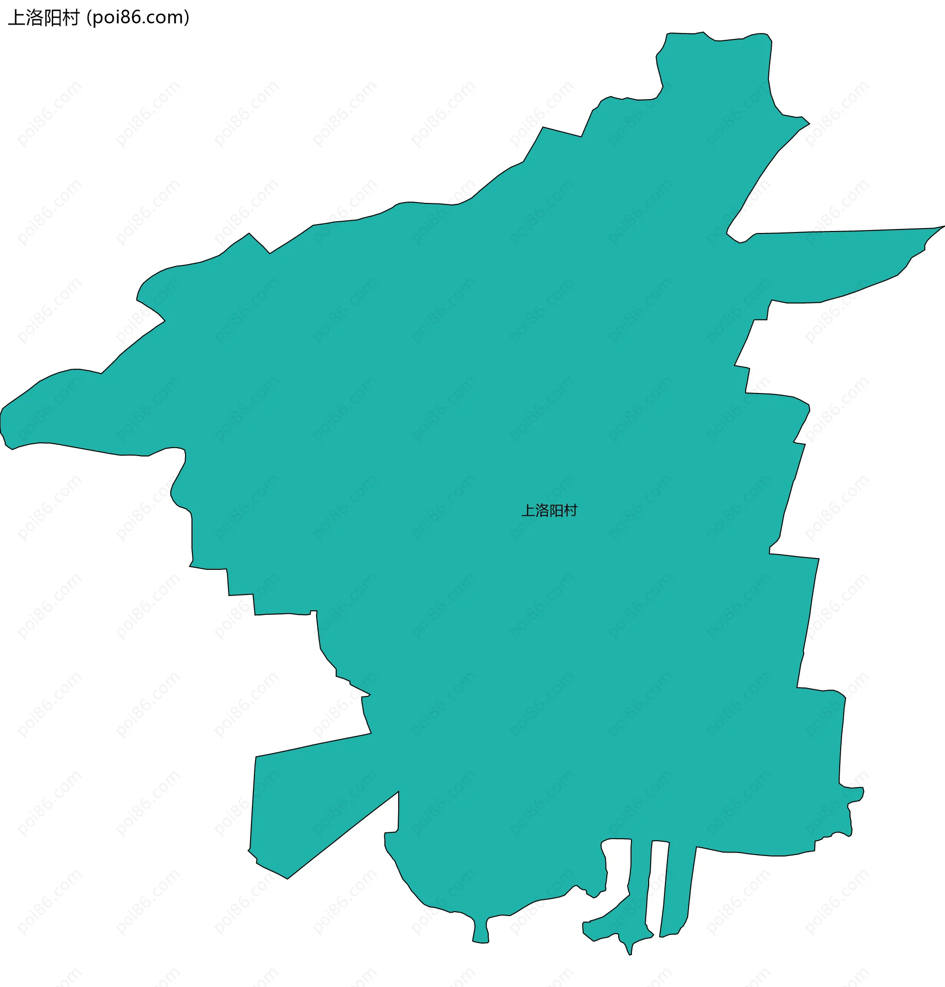 上洛阳村边界地图