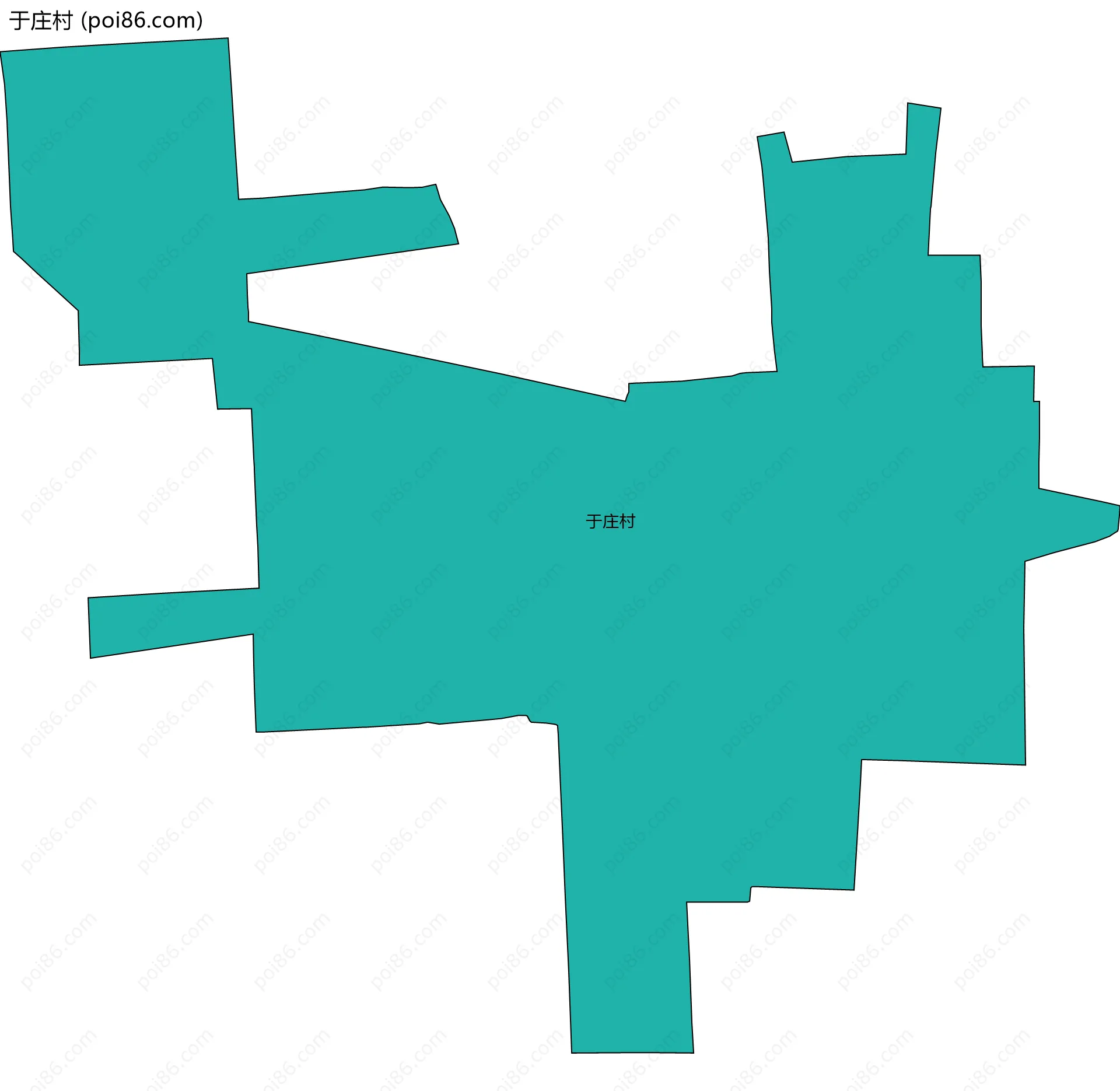 于庄村边界地图