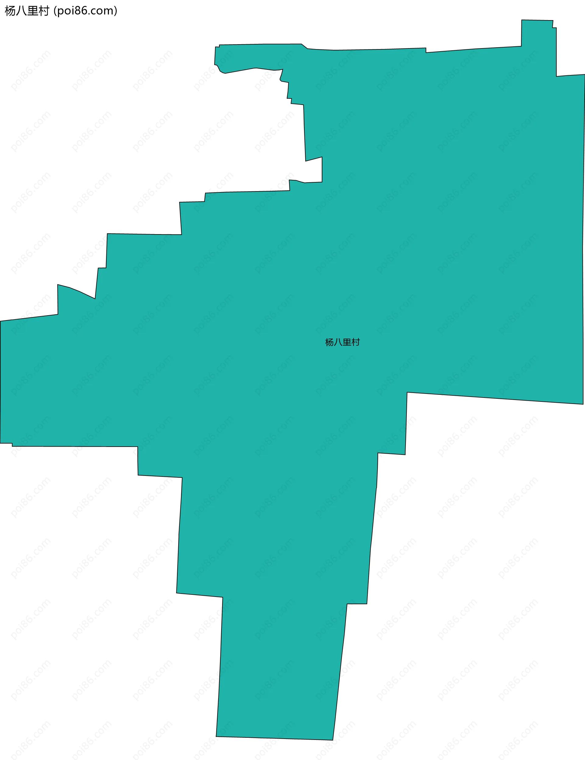 杨八里村边界地图
