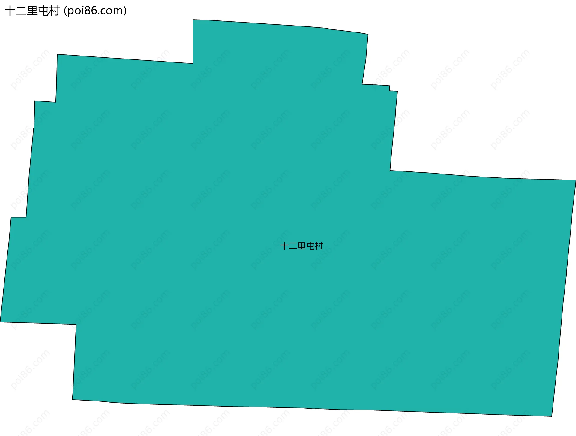 十二里屯村边界地图