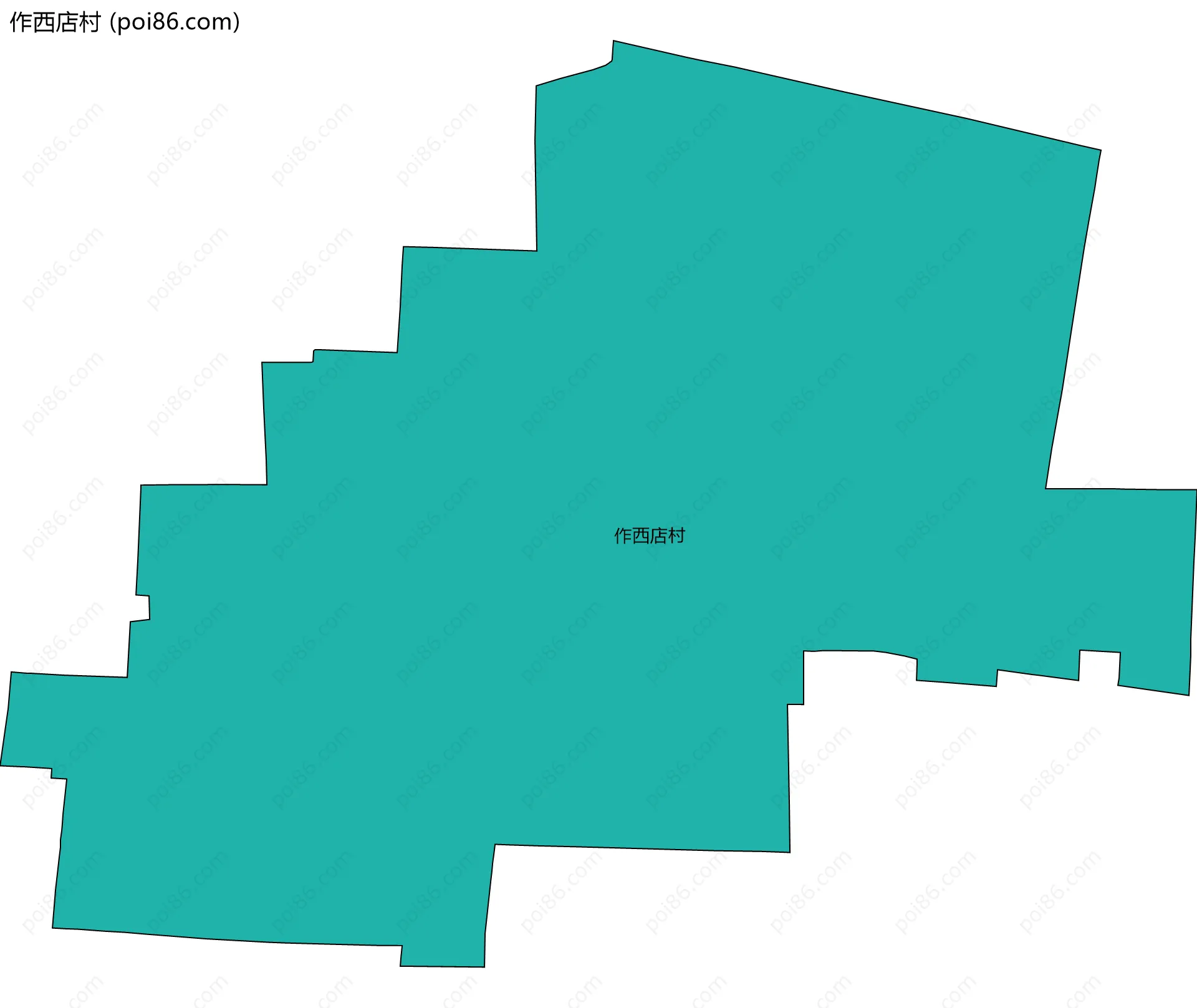 作西店村边界地图