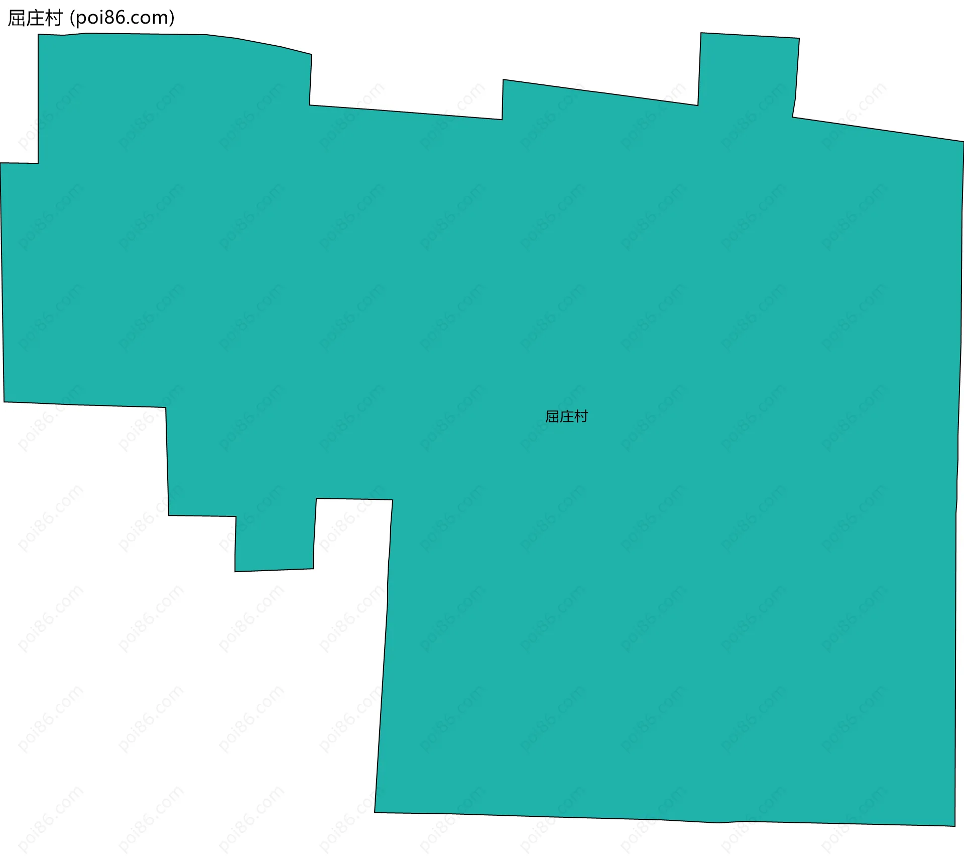 屈庄村边界地图