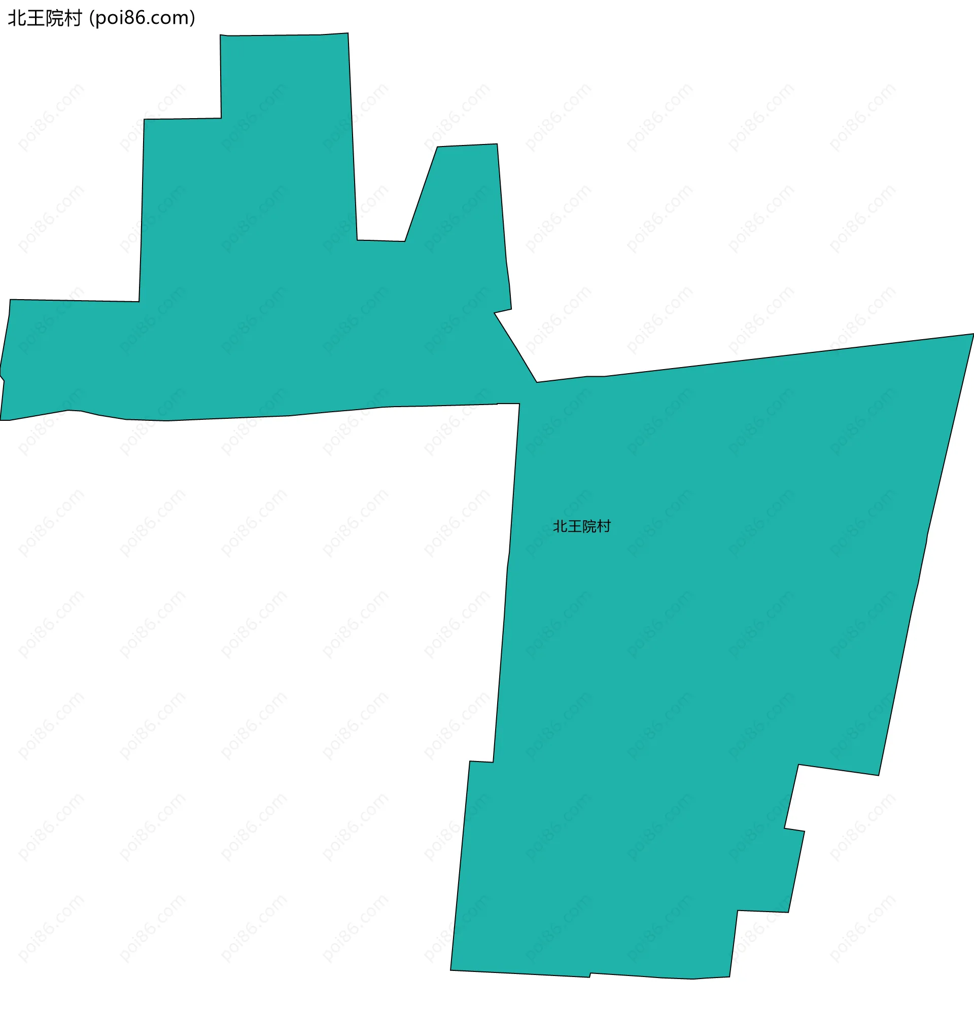 北王院村边界地图