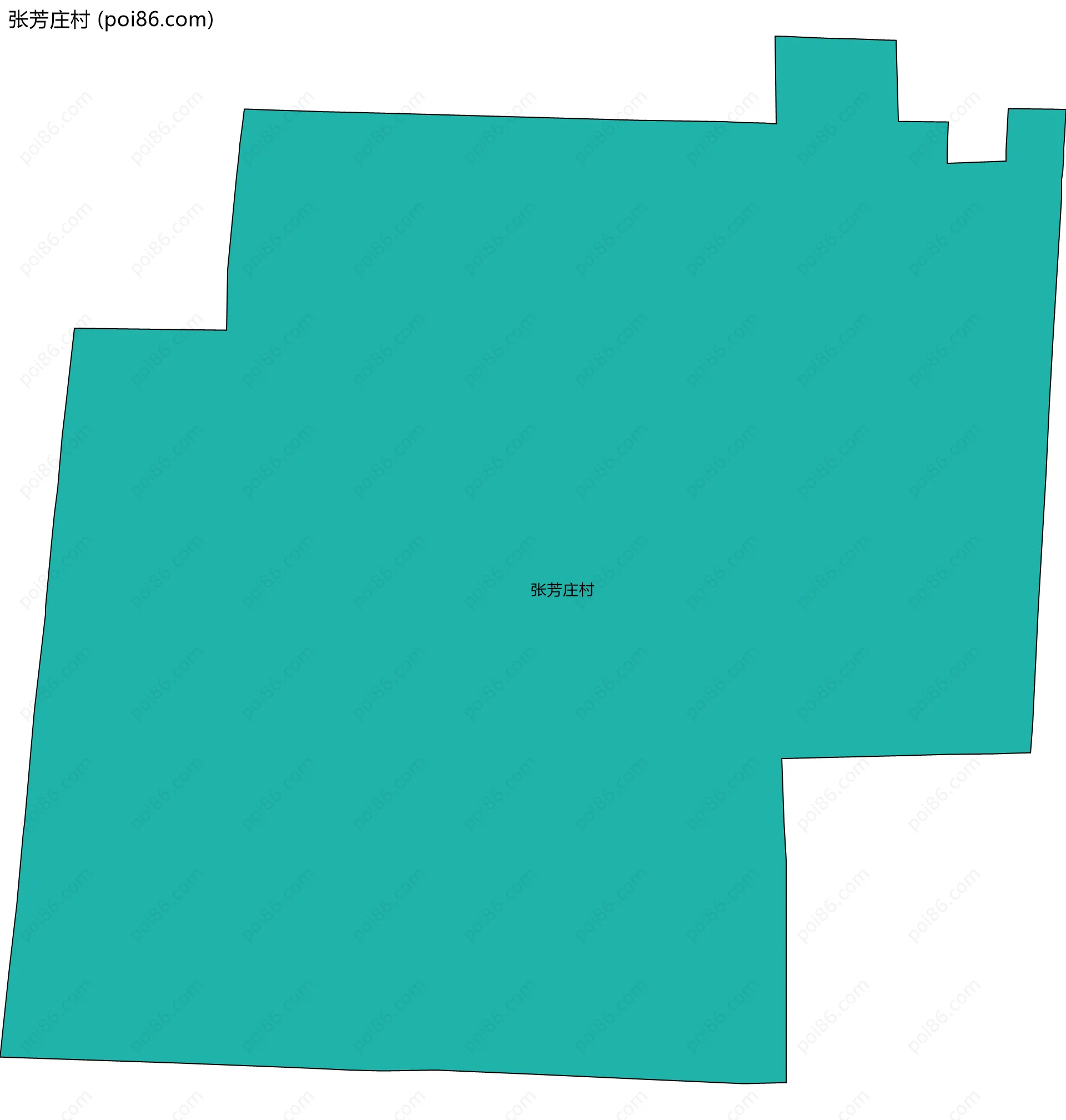 张芳庄村边界地图