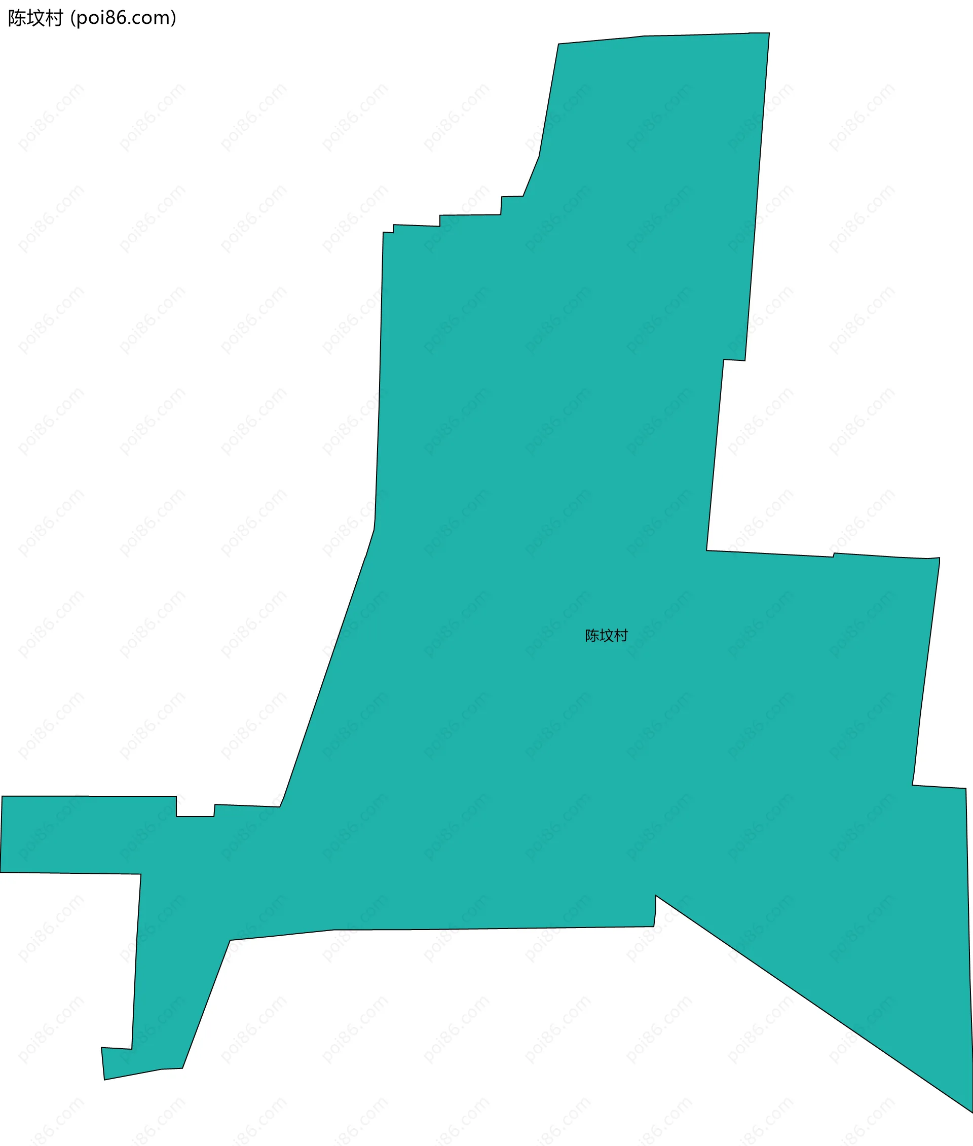 陈坟村边界地图