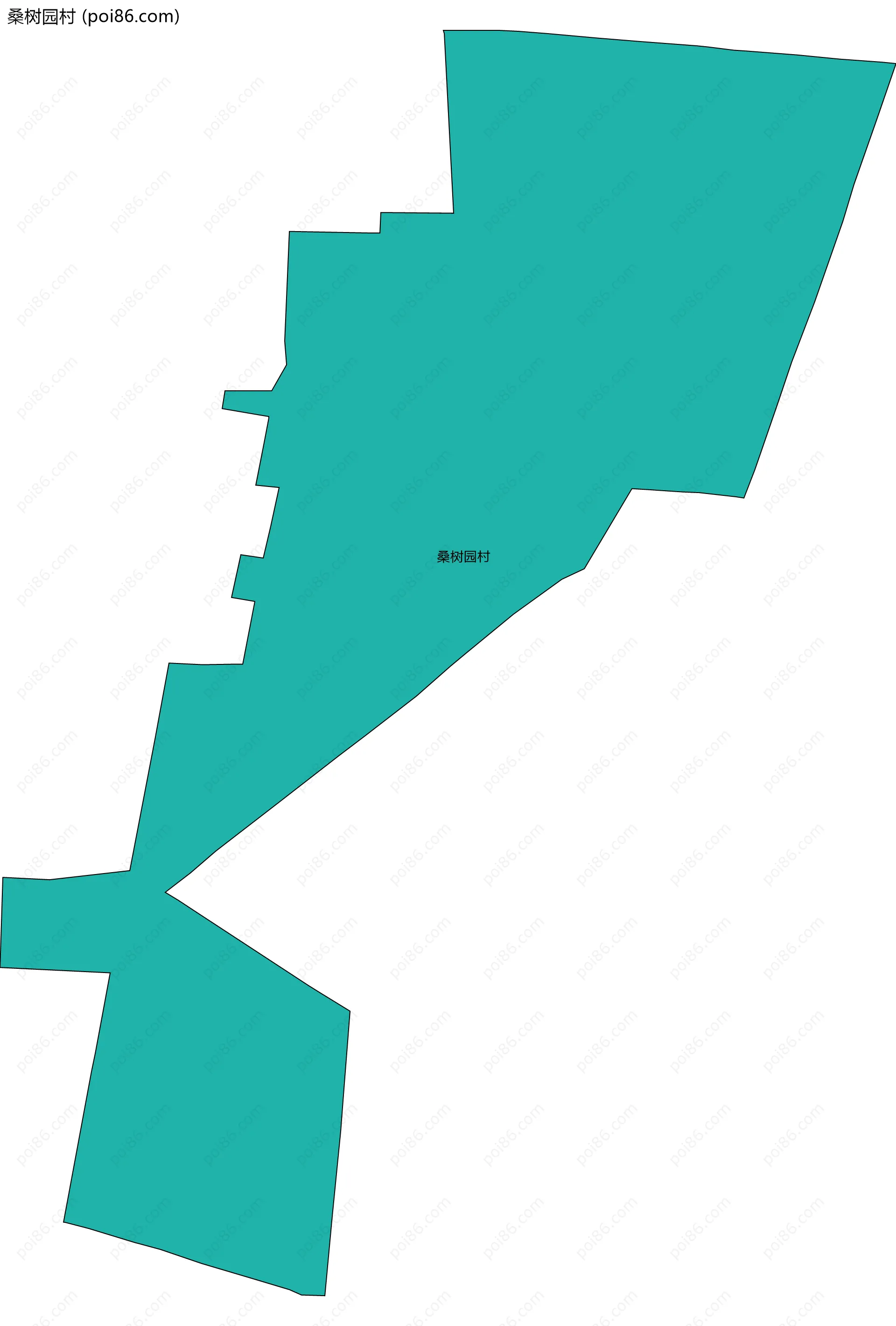 桑树园村边界地图