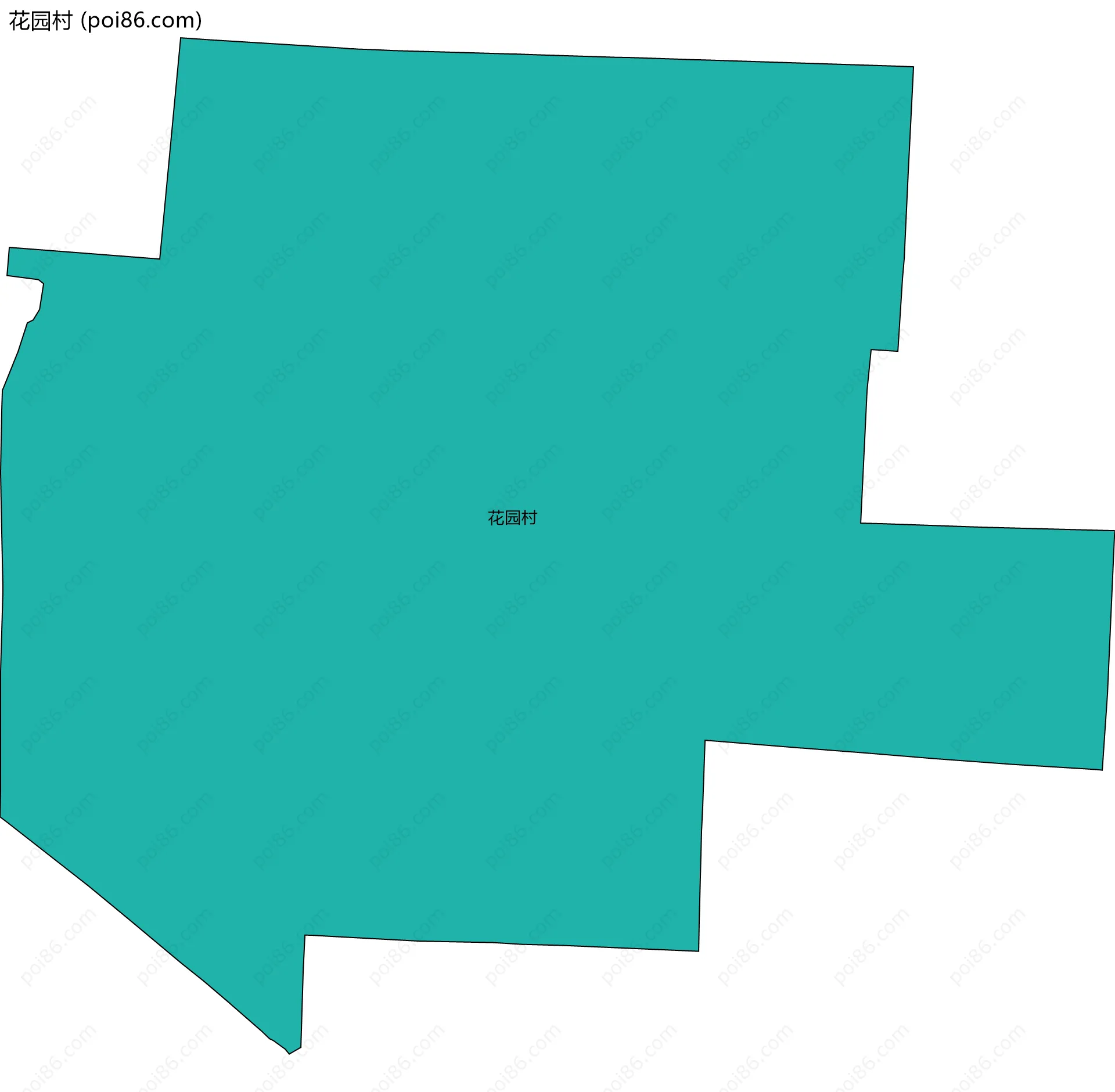 花园村边界地图