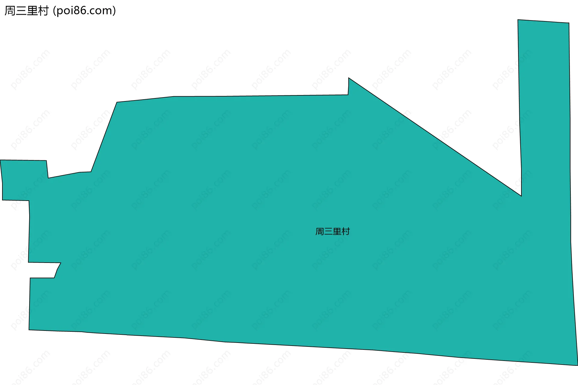 周三里村边界地图