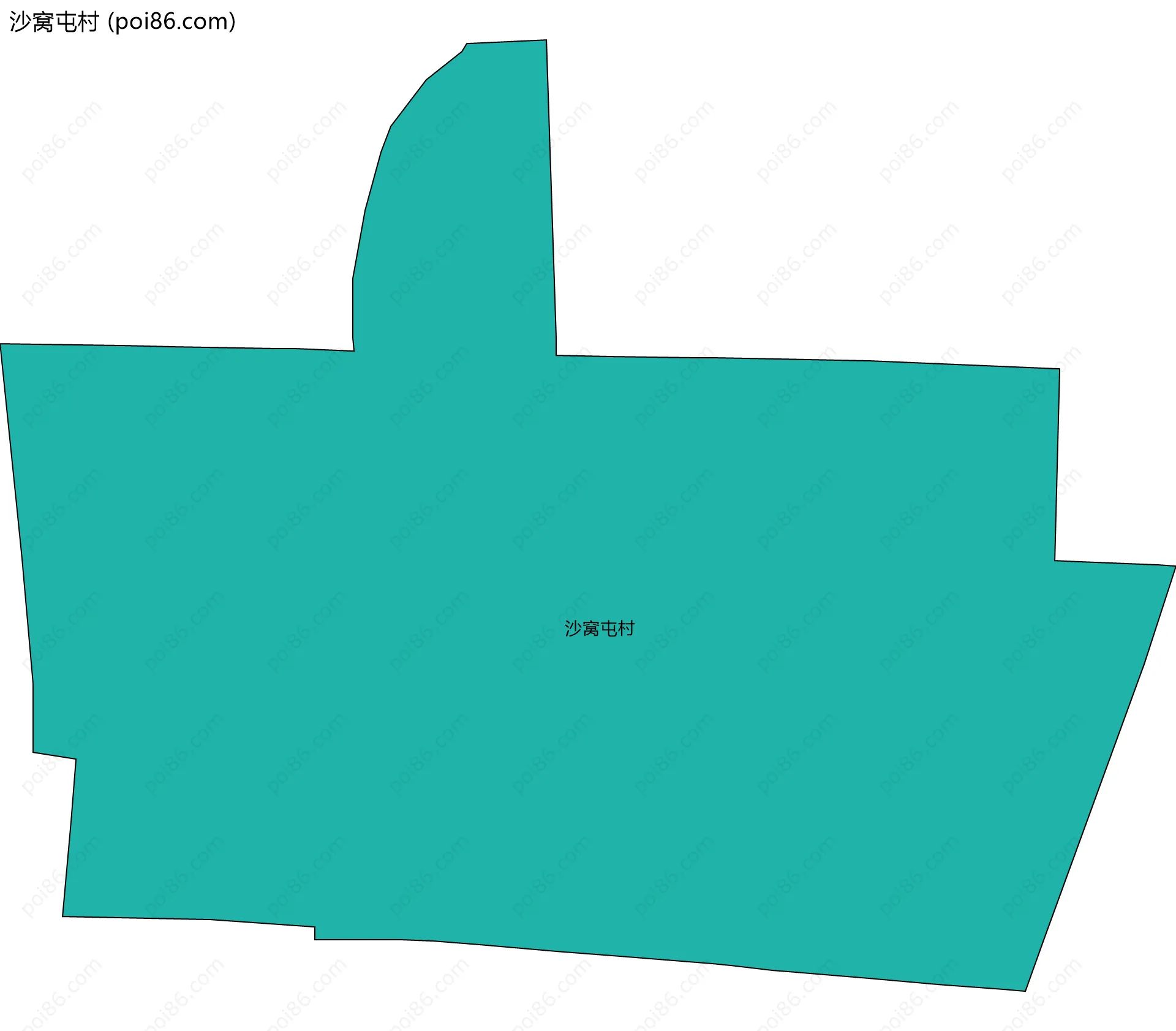 沙窝屯村边界地图