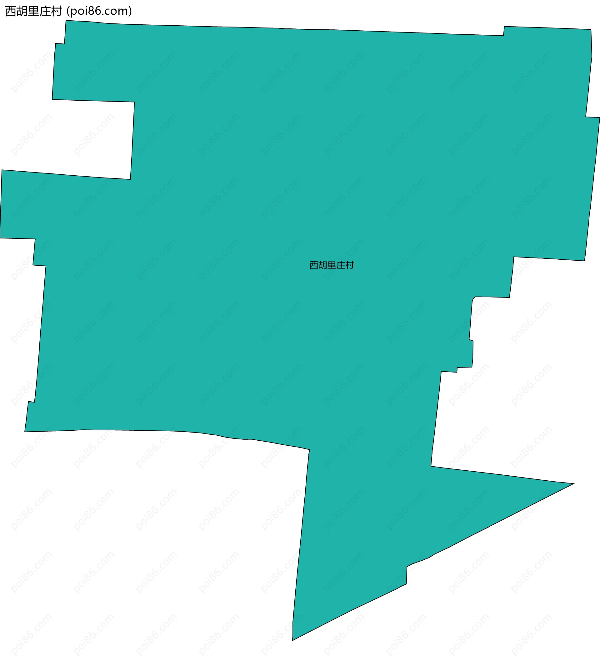 西胡里庄村边界地图