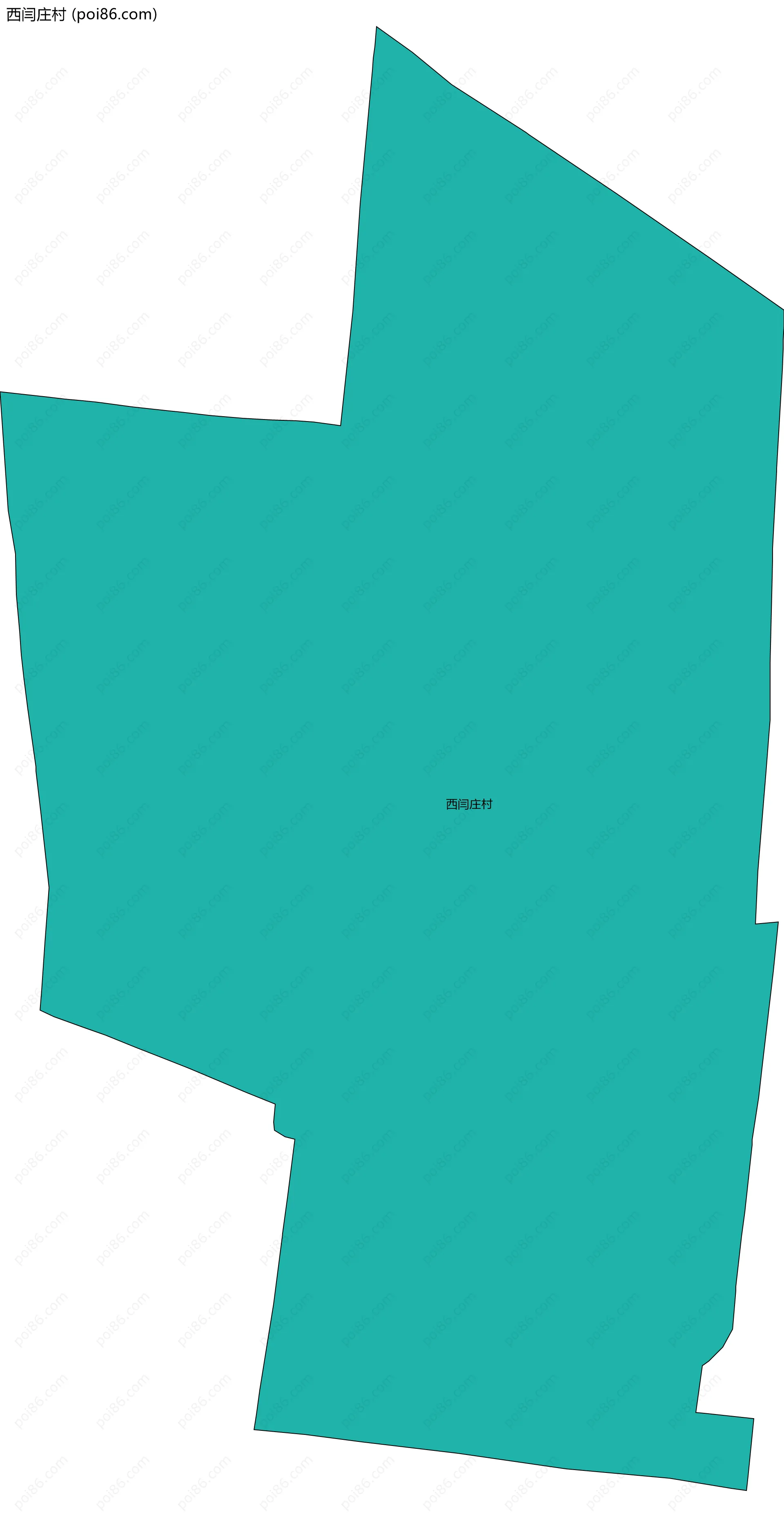 西闫庄村边界地图