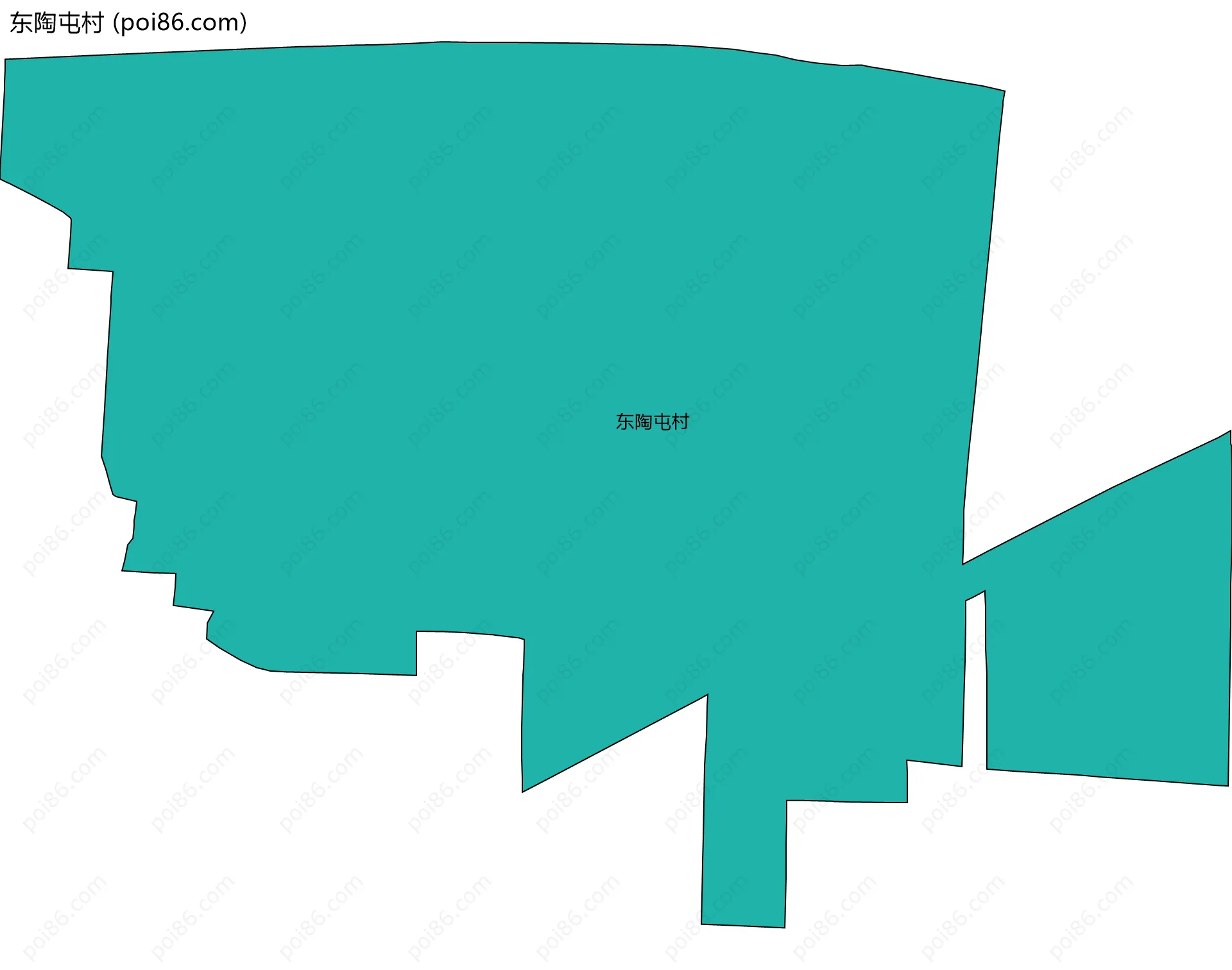 东陶屯村边界地图