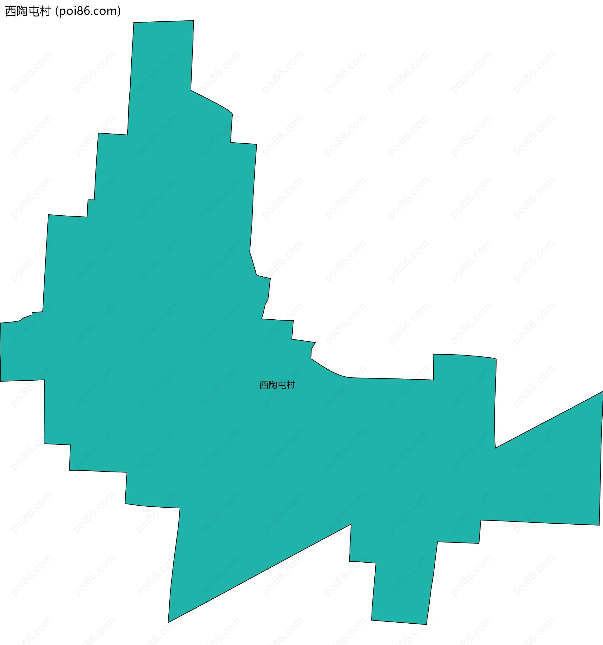 西陶屯村边界地图