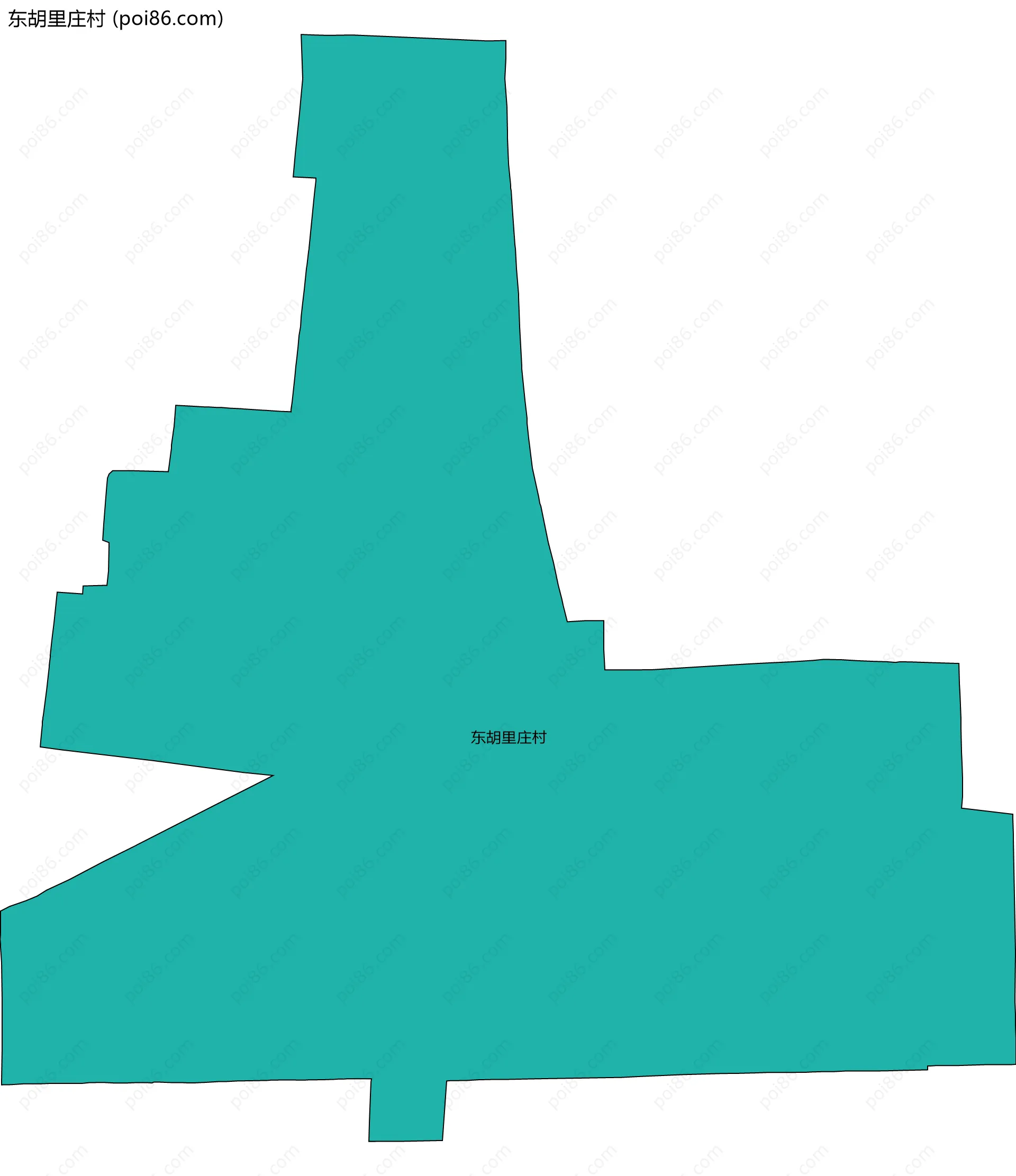 东胡里庄村边界地图
