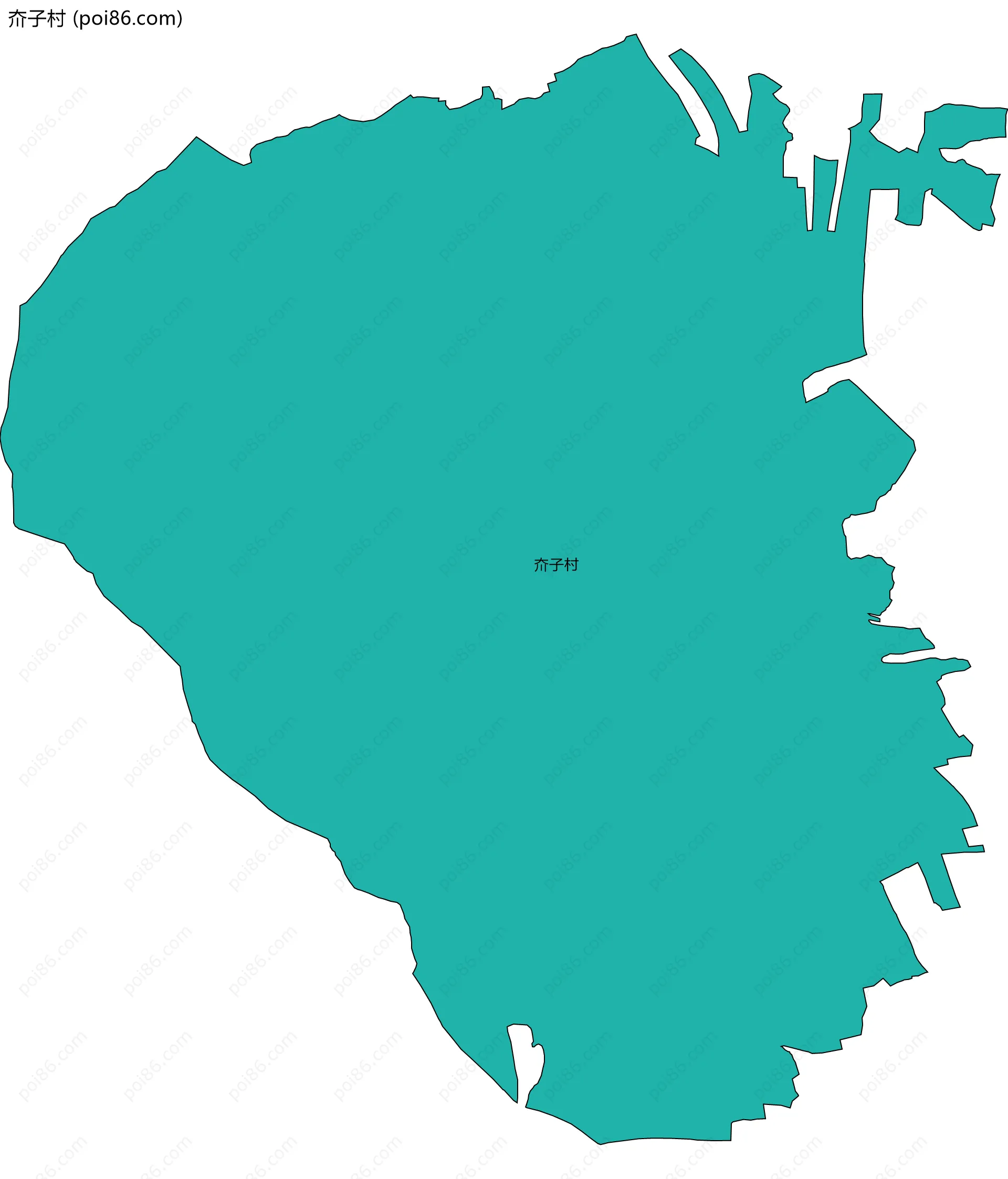 夼子村边界地图