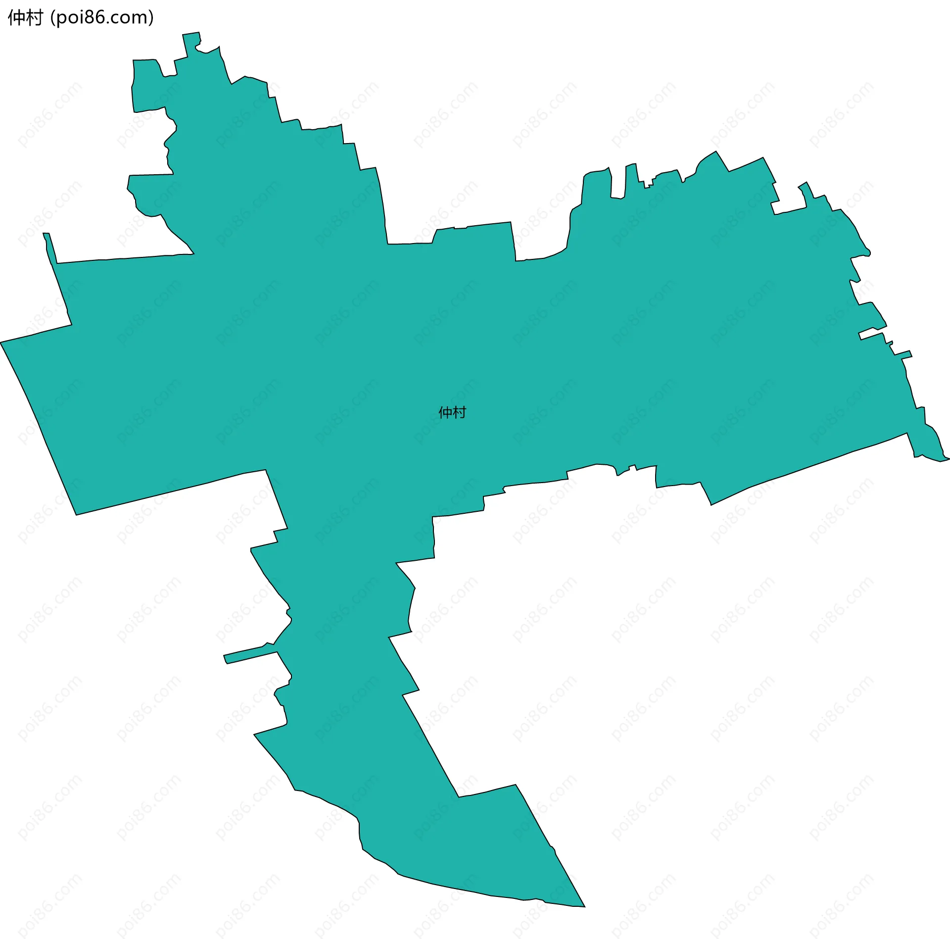 仲村边界地图