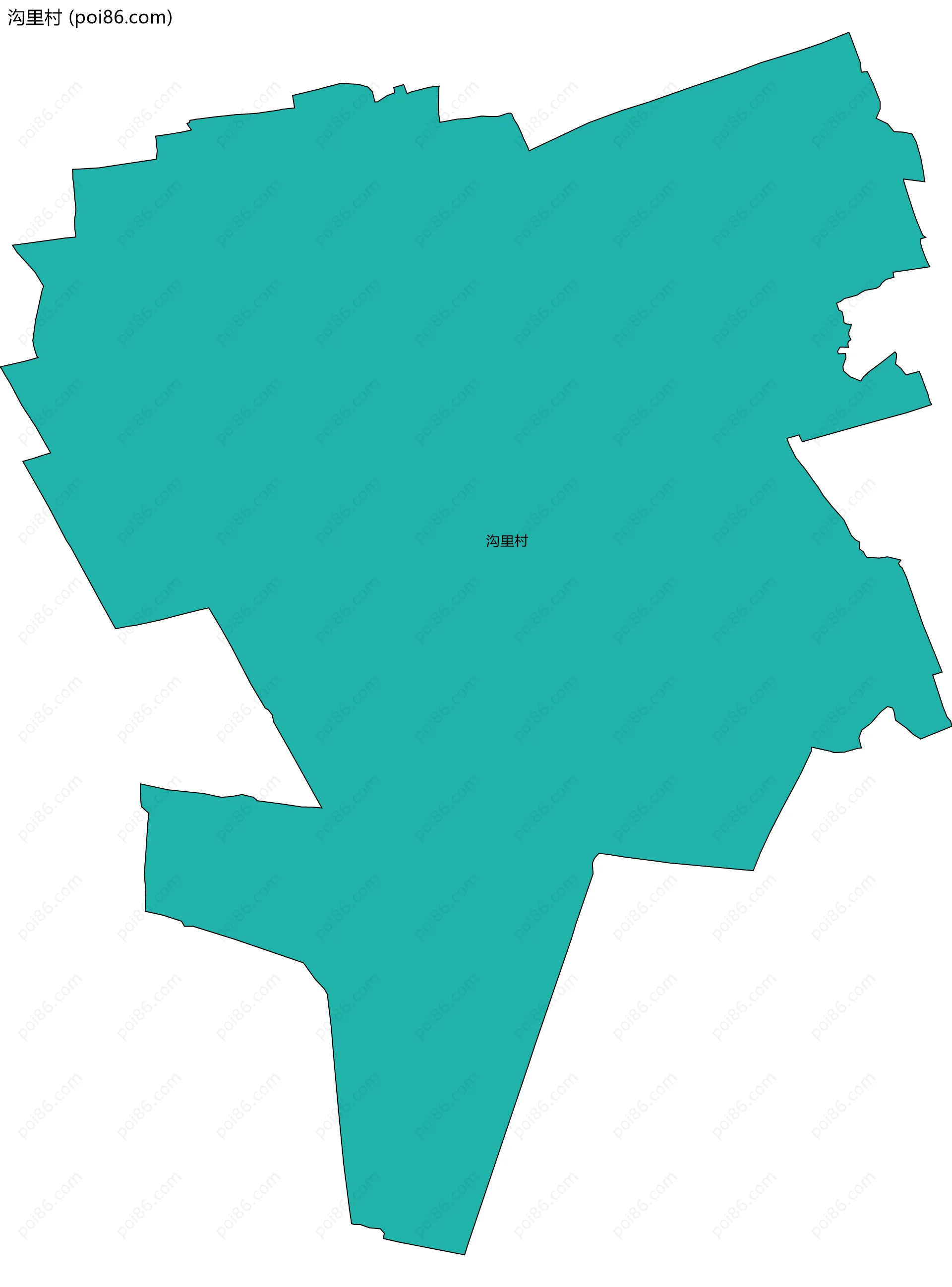 沟里村边界地图