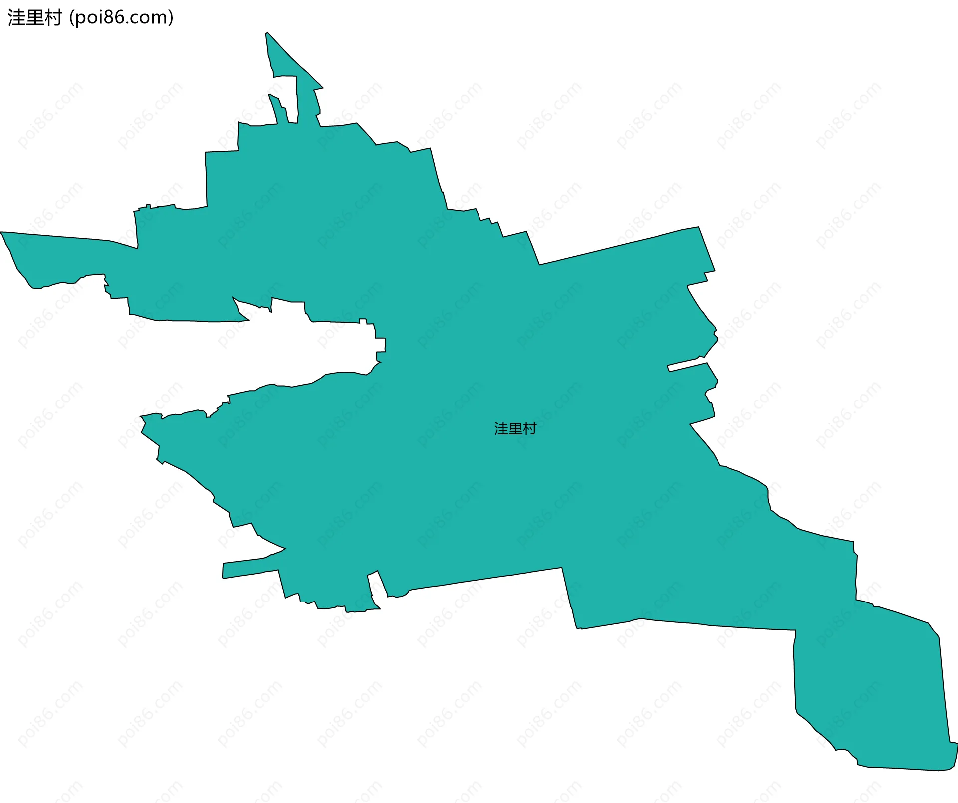 洼里村边界地图