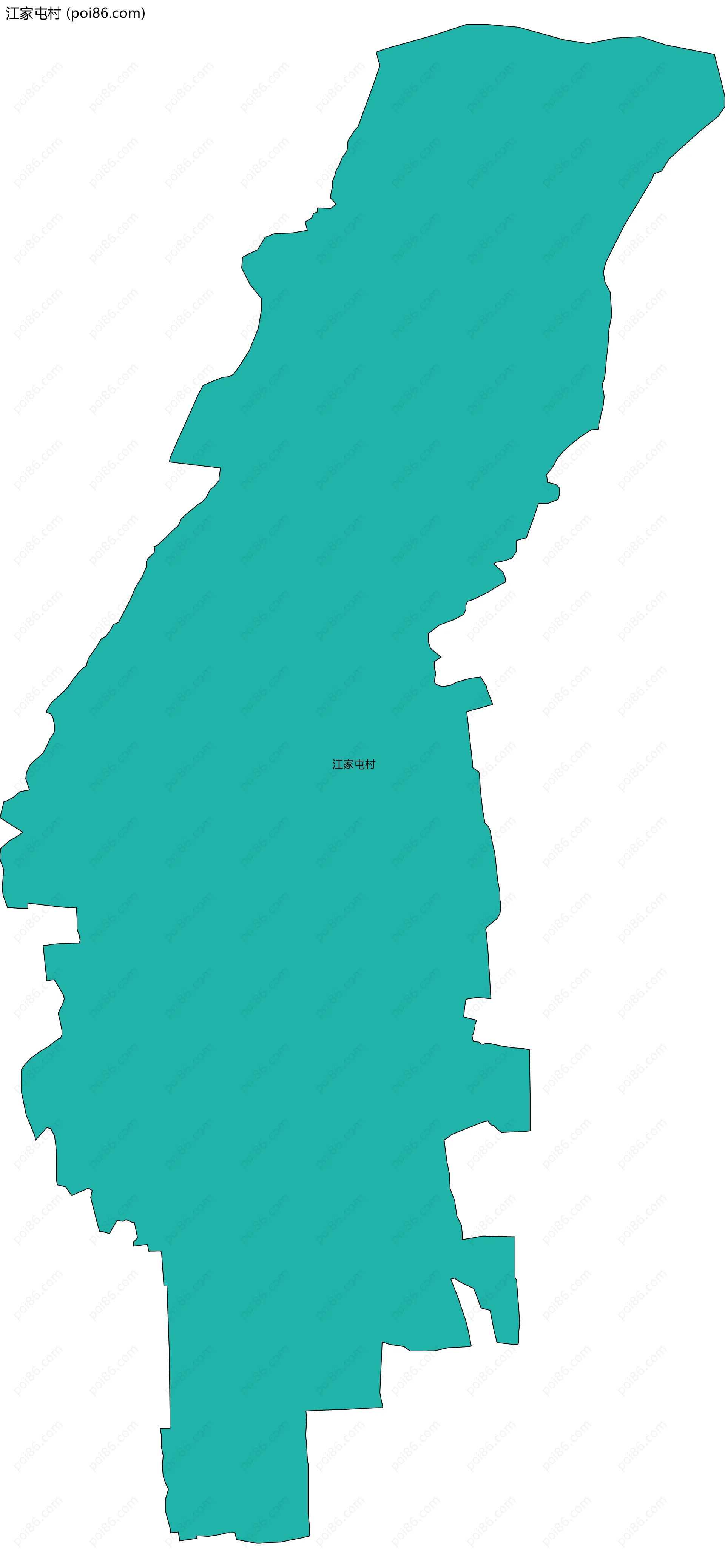 江家屯村边界地图