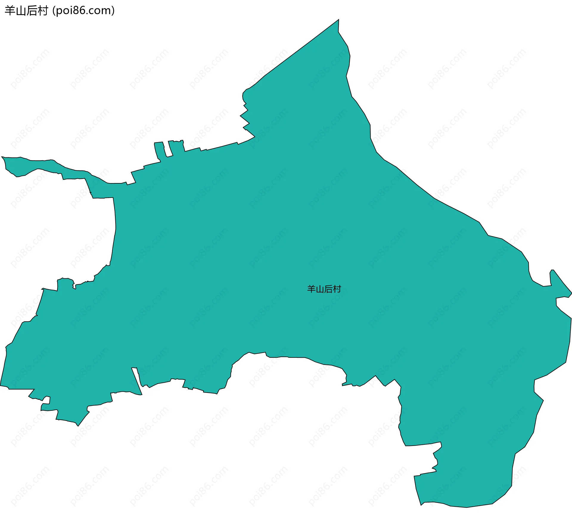 羊山后村边界地图