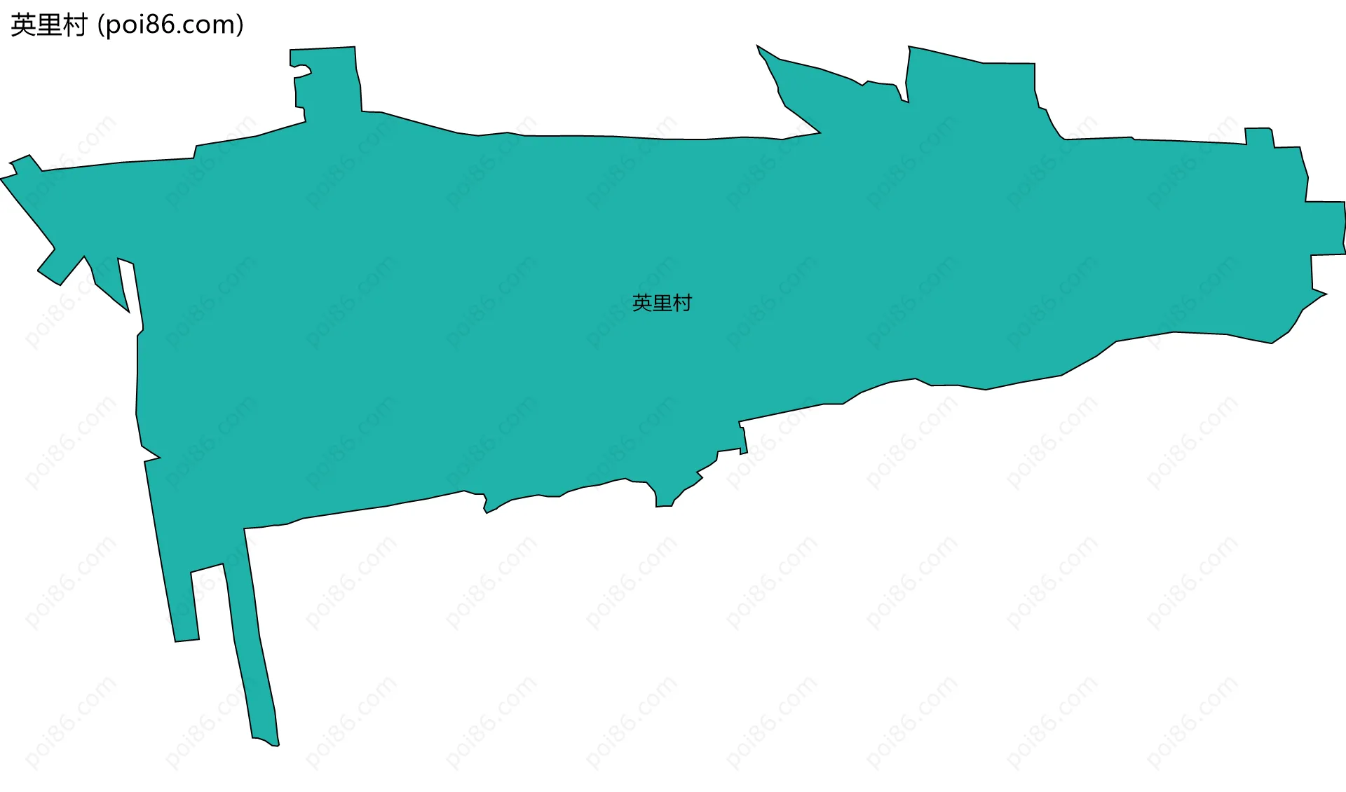 英里村边界地图