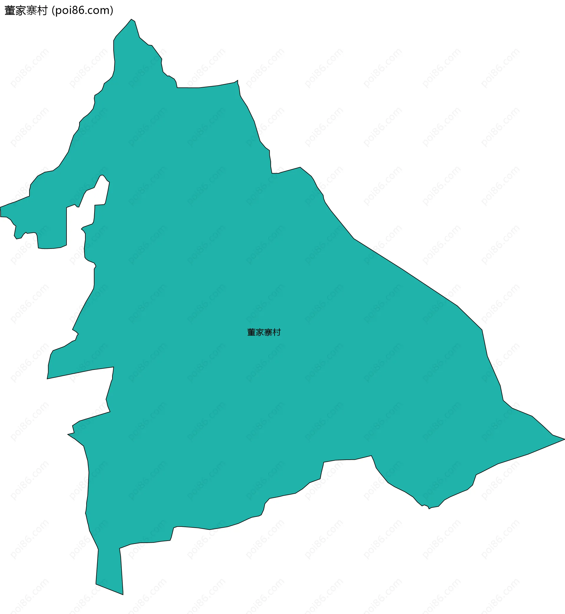 董家寨村边界地图