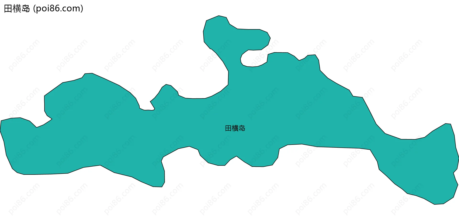 田横岛边界地图