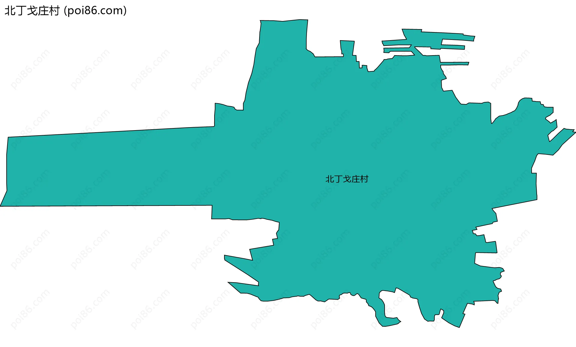 北丁戈庄村边界地图