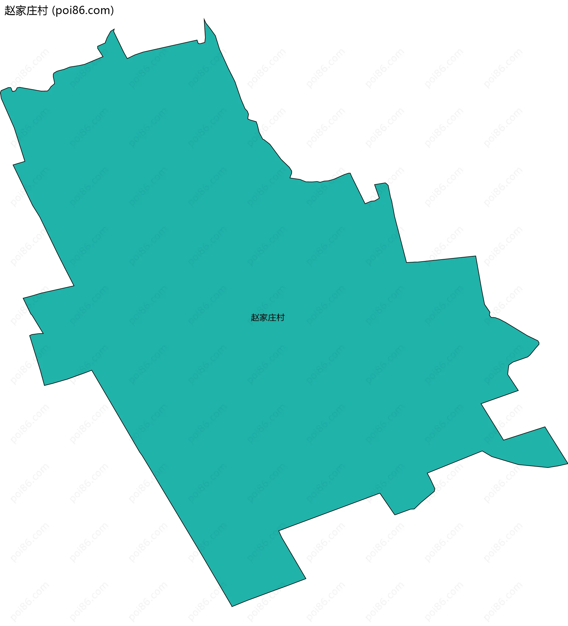 赵家庄村边界地图