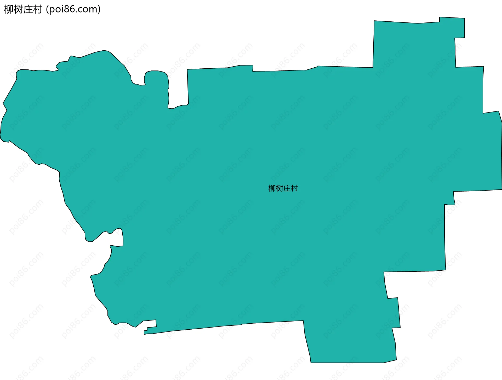 柳树庄村边界地图