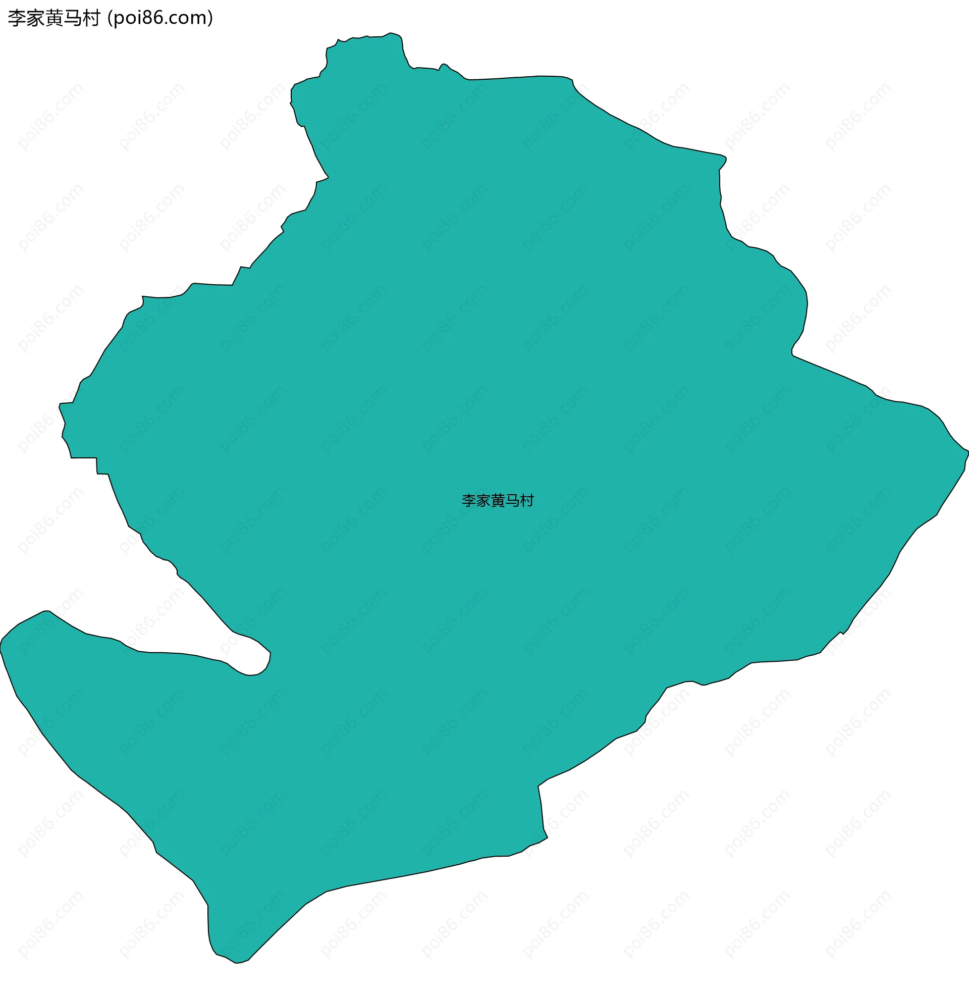 李家黄马村边界地图