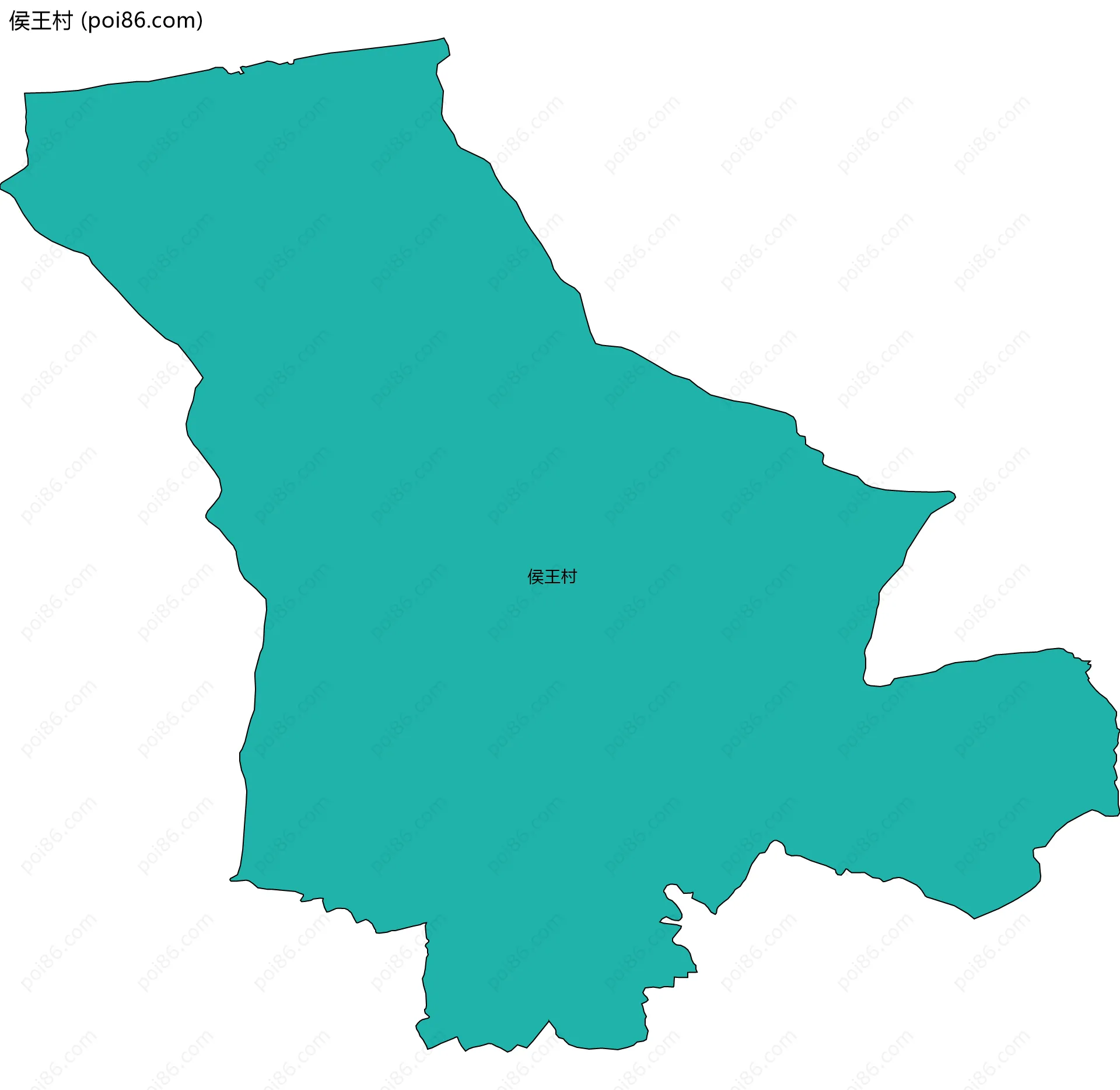 侯王村边界地图