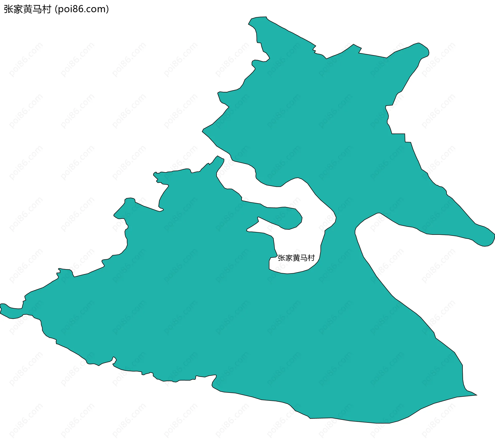张家黄马村边界地图